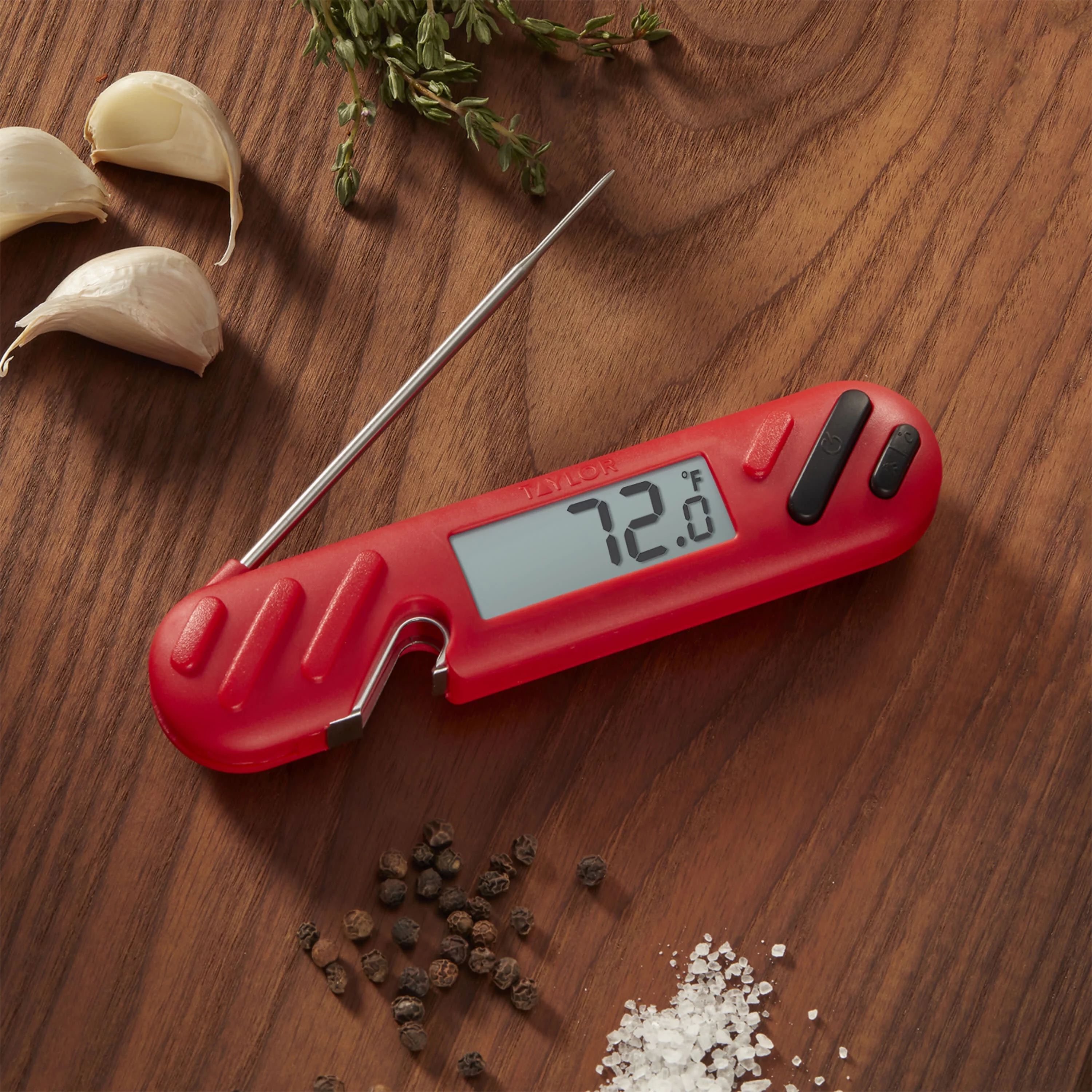 Taylor Digital Folding Probe Thermometer with Bottle Opener