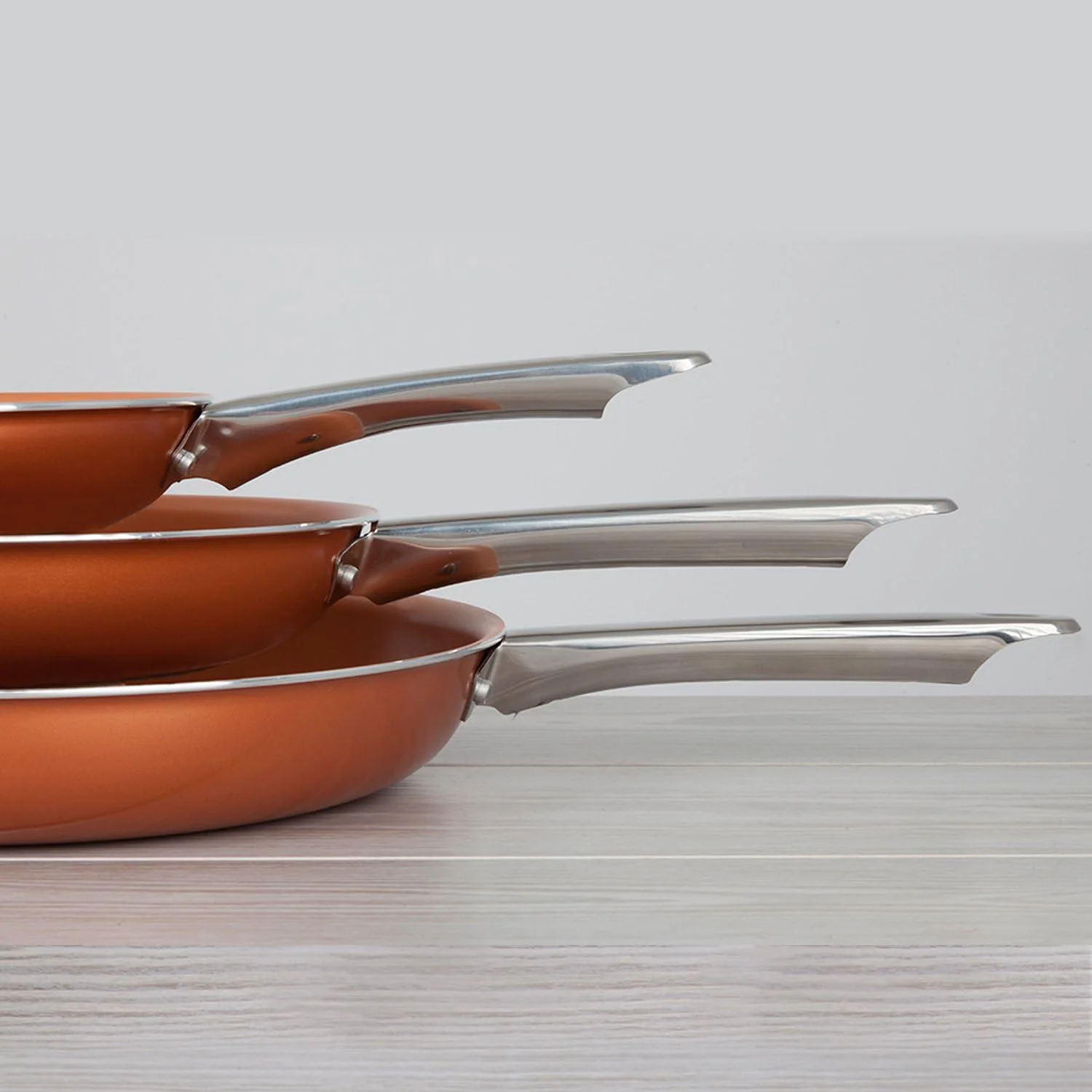 Imperial Home 3 Copper-Core Non-Stick Frying Pan Set