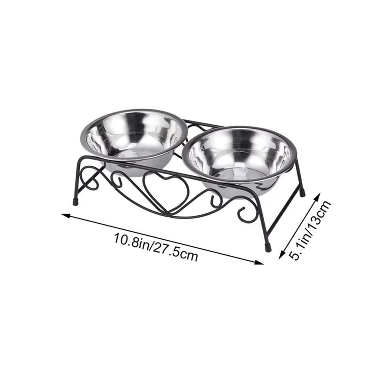 Dog Bowls Raised Stand Water and Food Bowls Pet Bowls Stainless Steel Bowl Pet Feeder Waterer Tilted Cat Dog Dishes, Pet Supplies