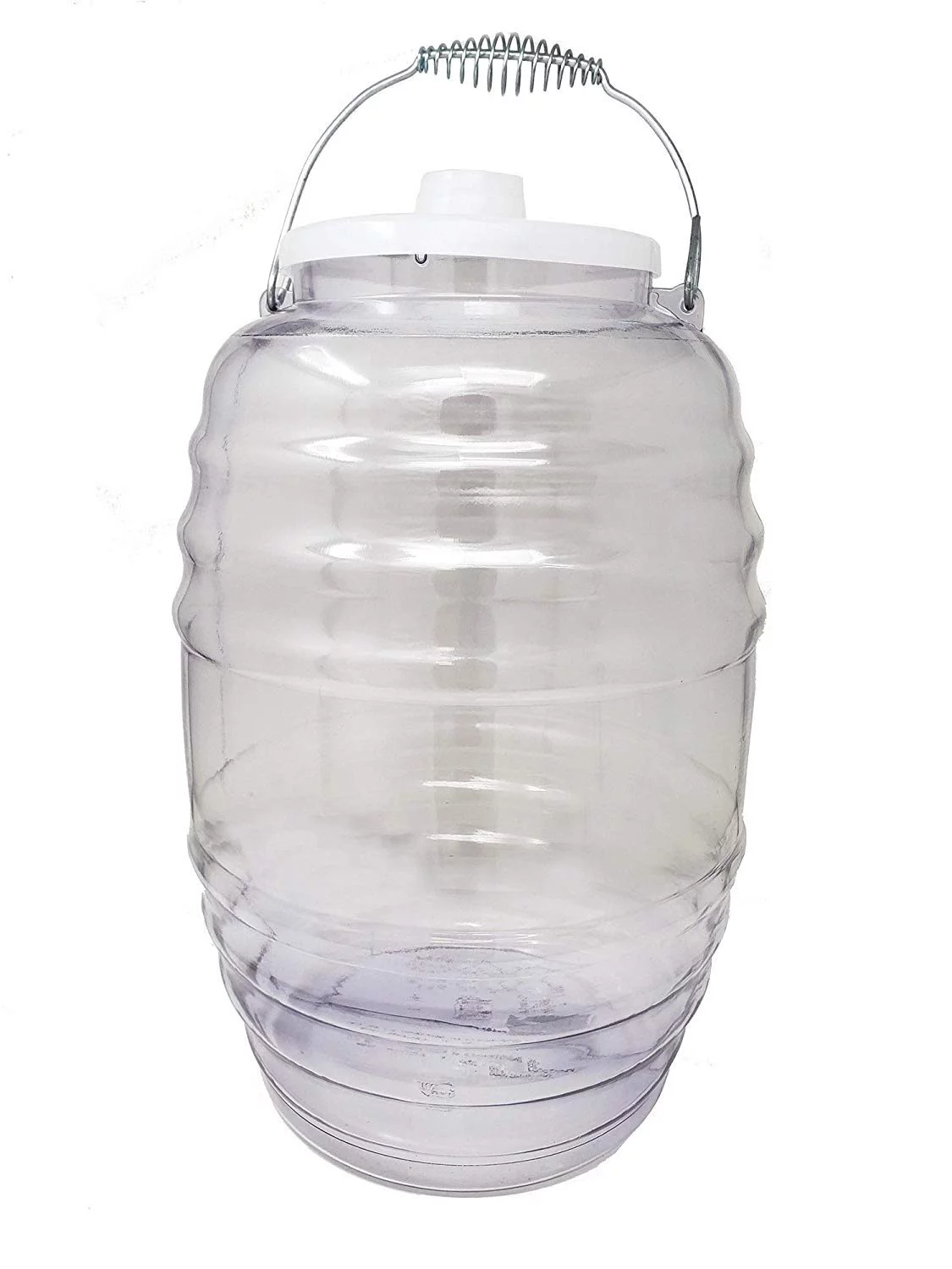 Set of 2 Vitrolero Tapadera 5 Gallon Aguas Frescas Water Juice Beverage Container Jug with Lid, 20 L Clear- BPA Free Food Grade Plastic
