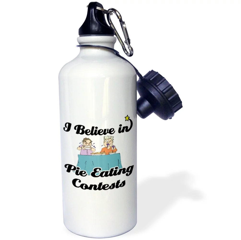 I Believe In Pie Eating Contests 21 oz Sports Water Bottle wb-105467-1