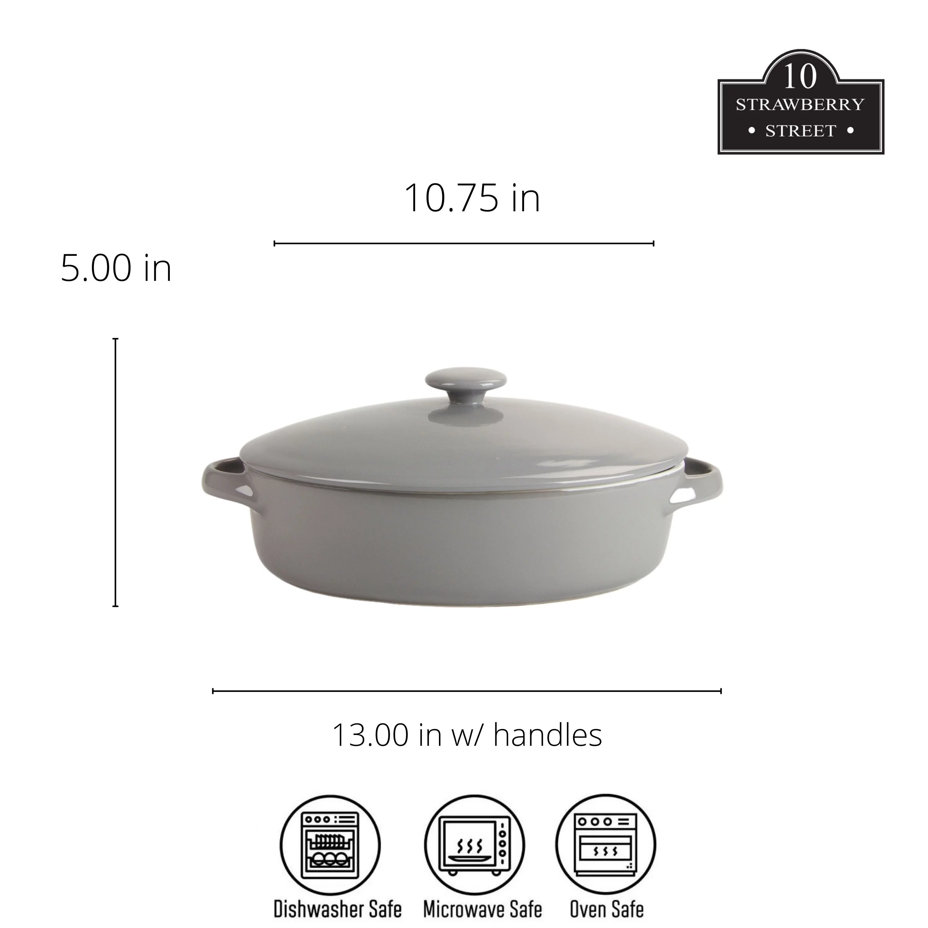 10 Strawberry Street Sienna Covered Casserole 10