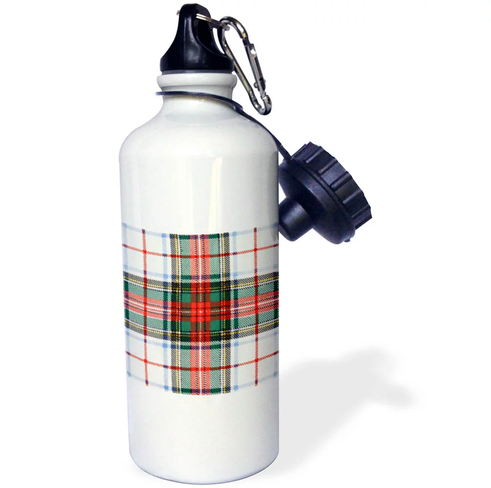 3dRose Image of STEWART Clan Kilt Scottish Tartan Plaid Pattern - Water Bottle, 21-ounce