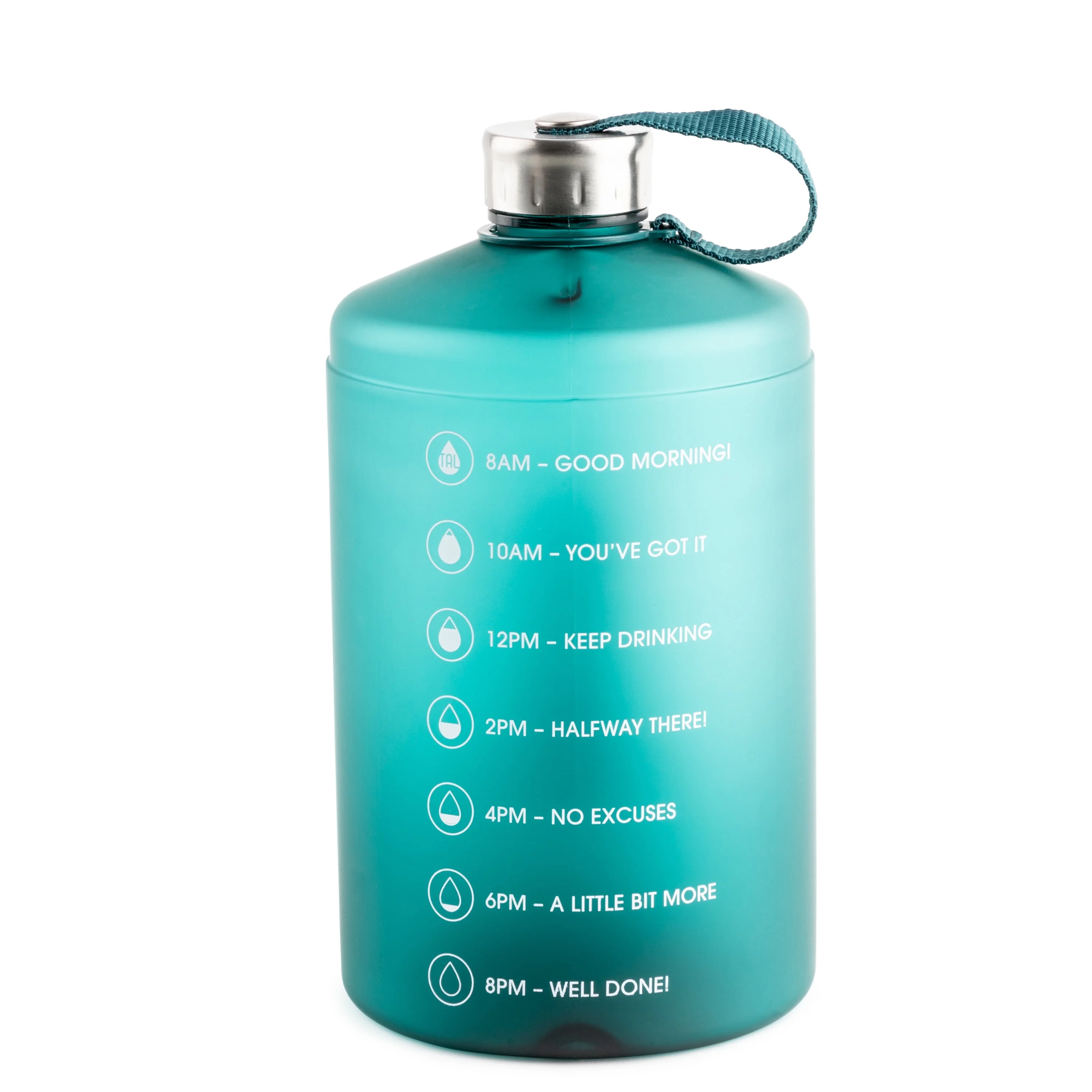 LITHFEQA Gallon Motivational Water Bottle, Teal