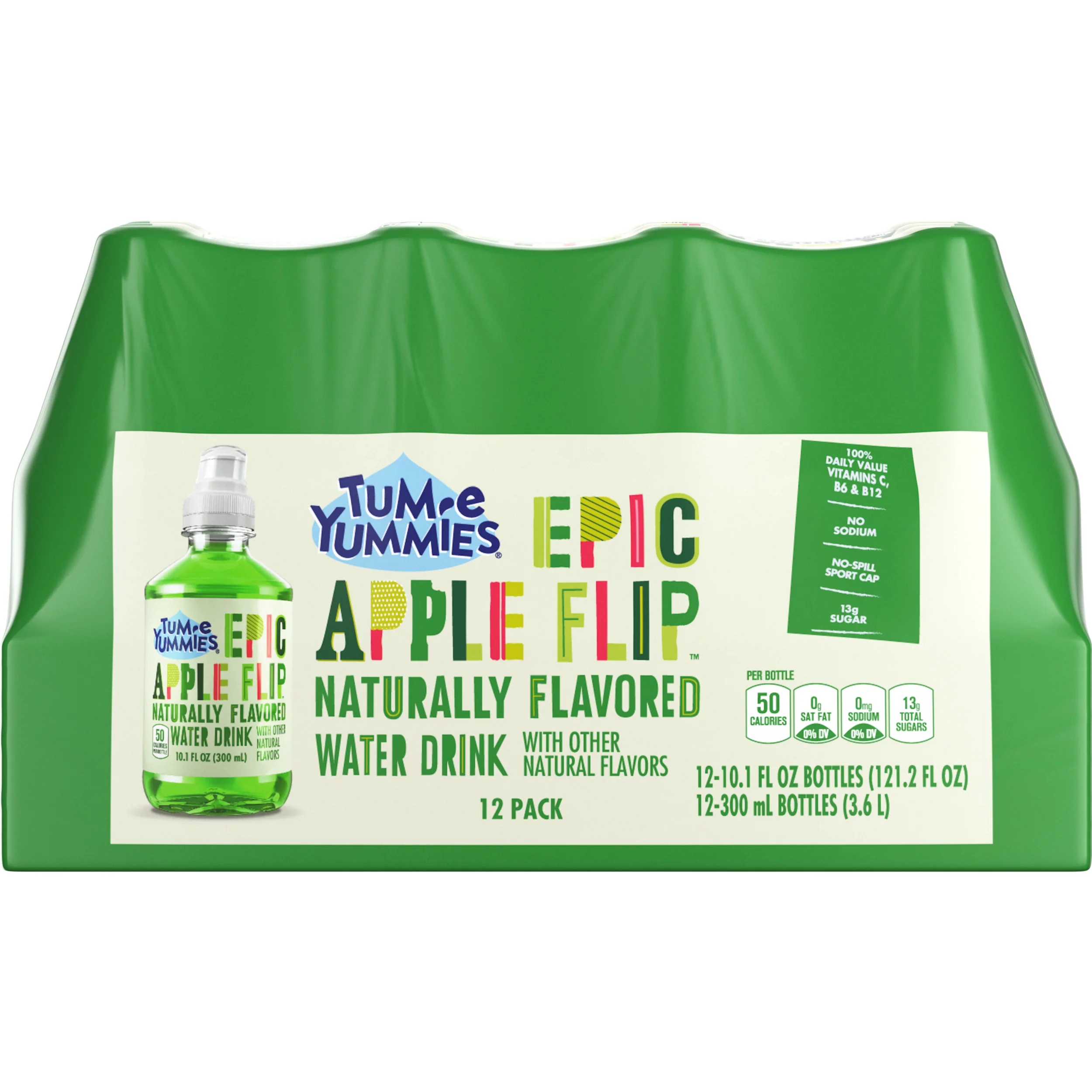 Tum-E Yummies Epic Apple Flip, 10.1 oz, 12 Pack Bottles