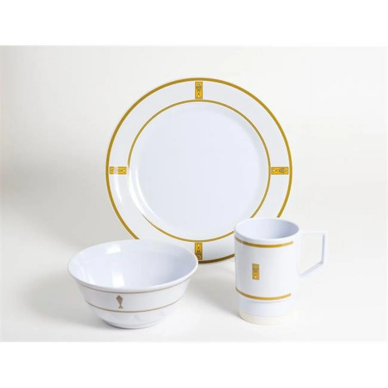 Decorated Melamine Non-skid 18 Piece Dinnerware Gift Set
