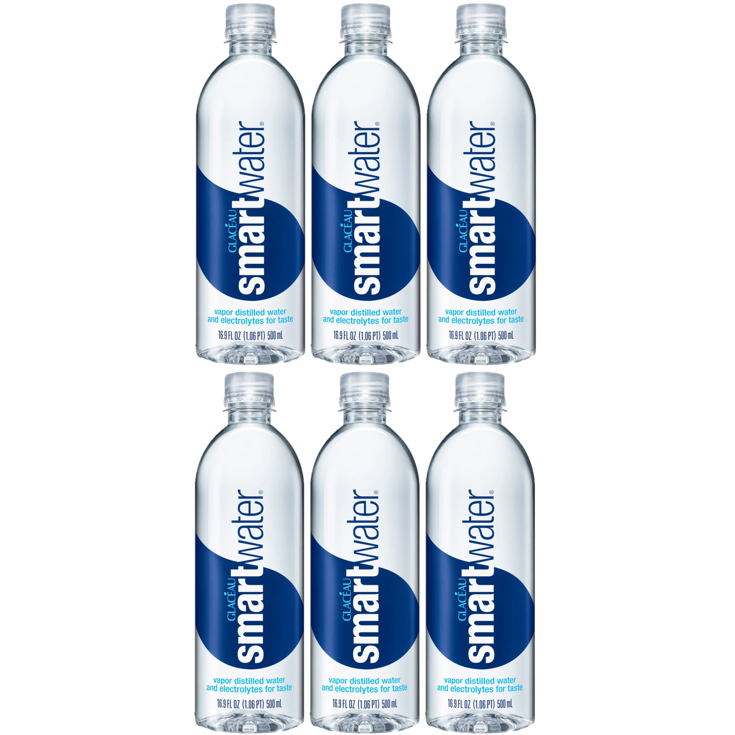 Glaceau Smartwater: Stay Hydrated with Refreshing 500ml Bottles - Pack of 6!