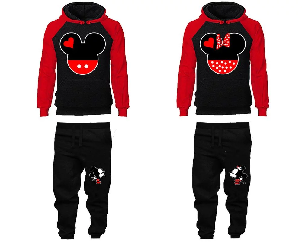 Mickey and Minnie Couple Matching Hoodie & Jogger Pants Set
