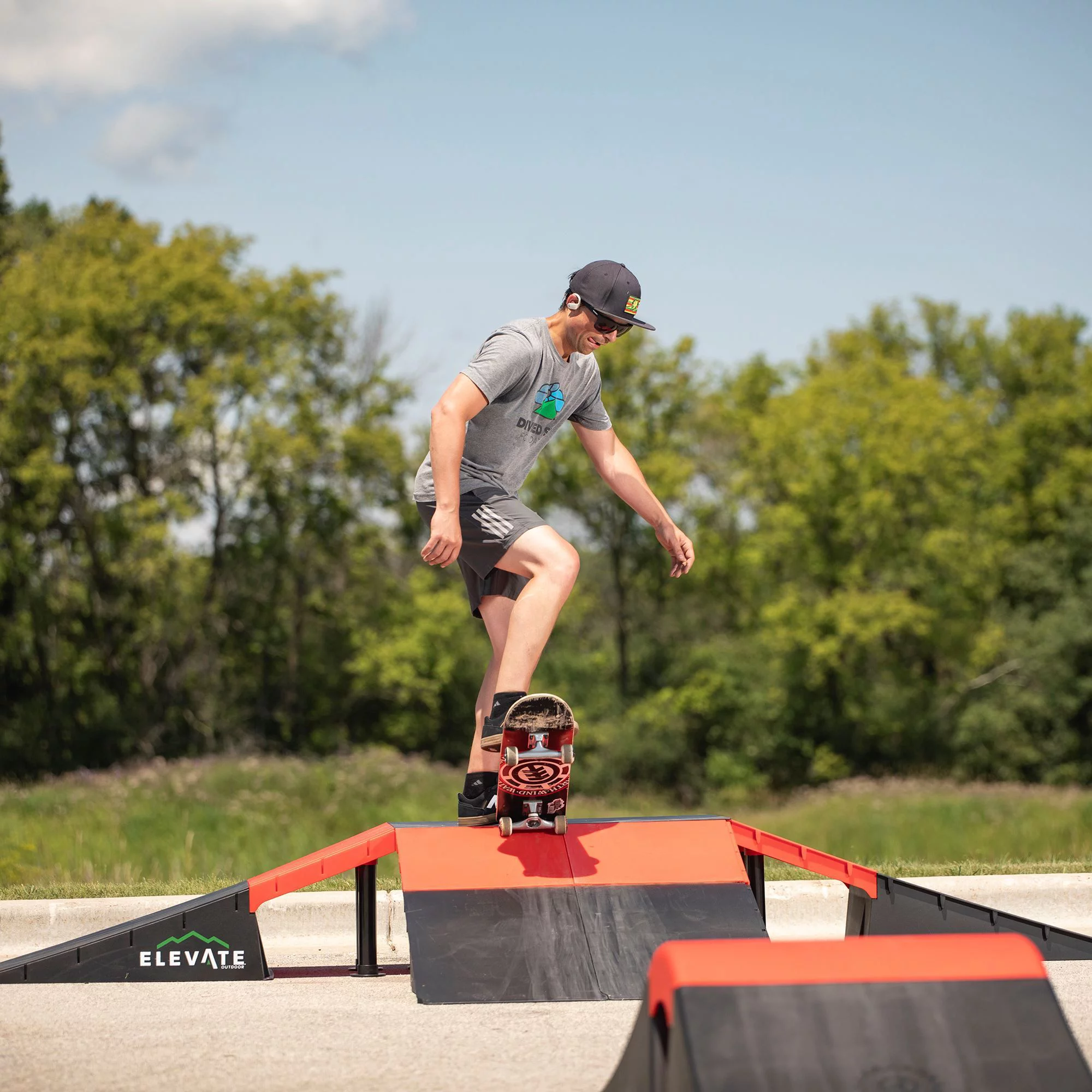 Elevate Outdoor Jumbo EZ-Link Skateboard Ramp Set with Slopes