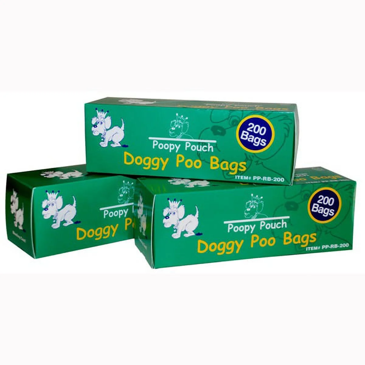 Doggie Pot Litter Bag Refills. 10 boxes of 200. 2,000 bags! - Case of 2000