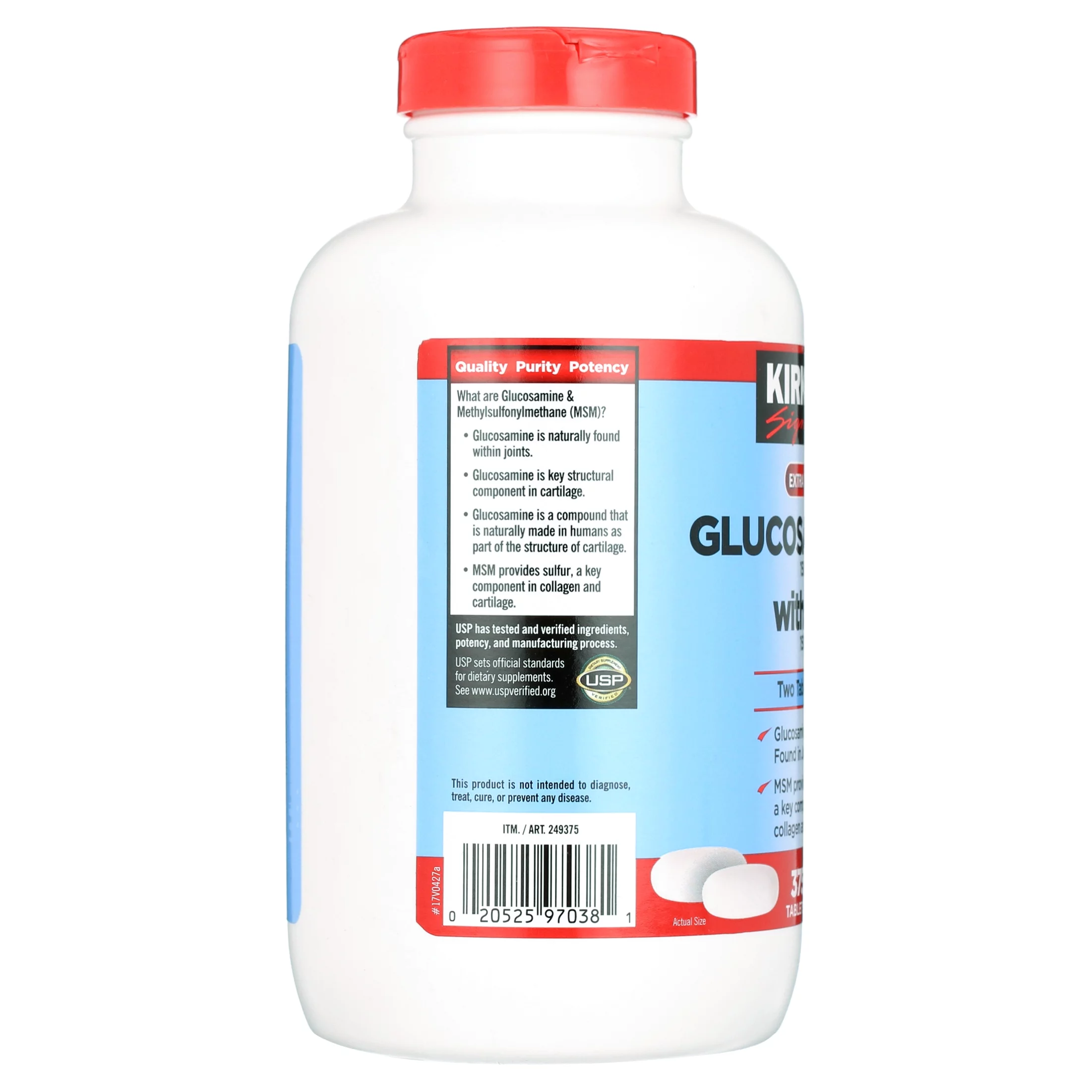 Kirkland Signature Glucosamine with MSM, 375 Tablets