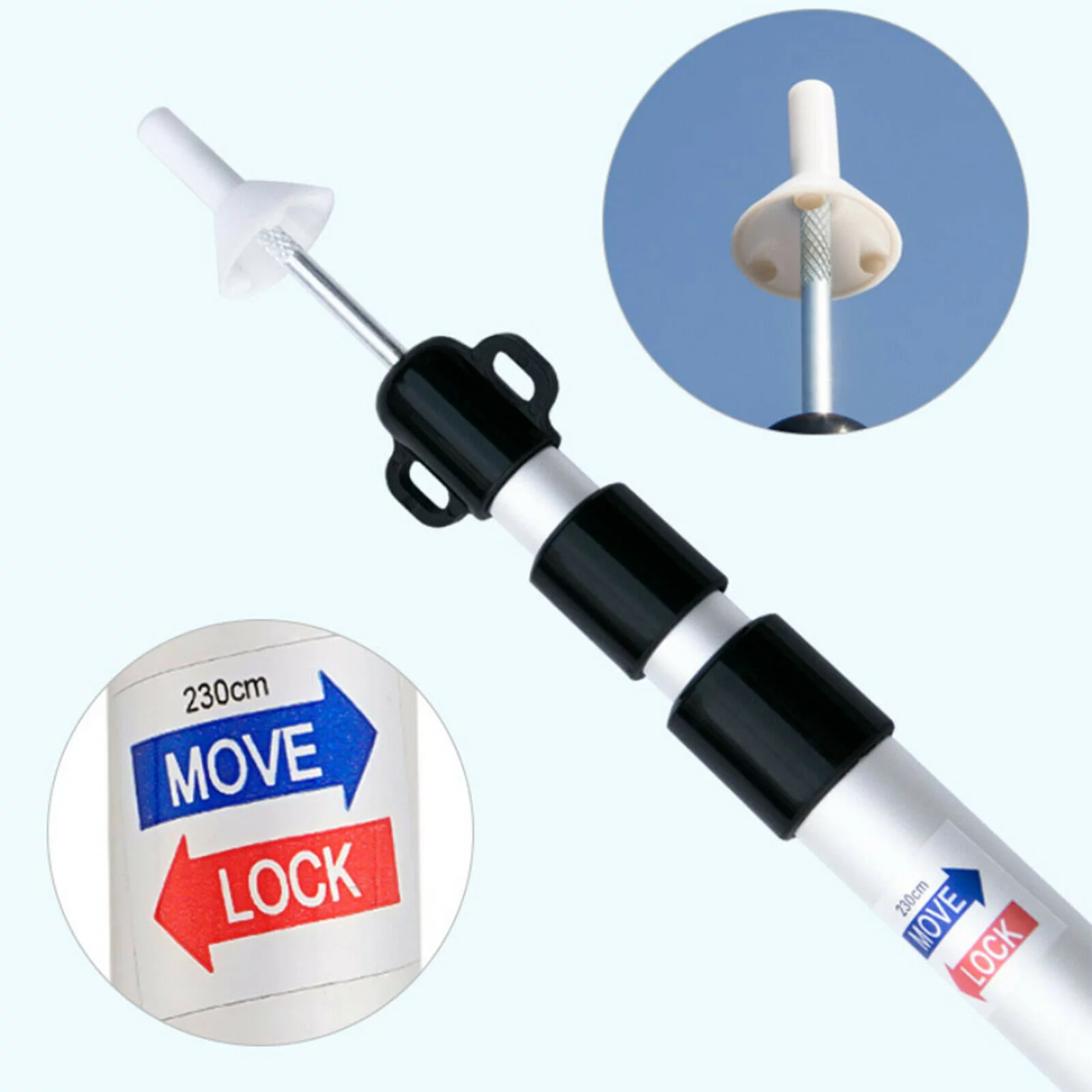 FETCOI Universal Telescopic Tent Poles Two-piece Adjustable Aluminum Bars Awnings Camp