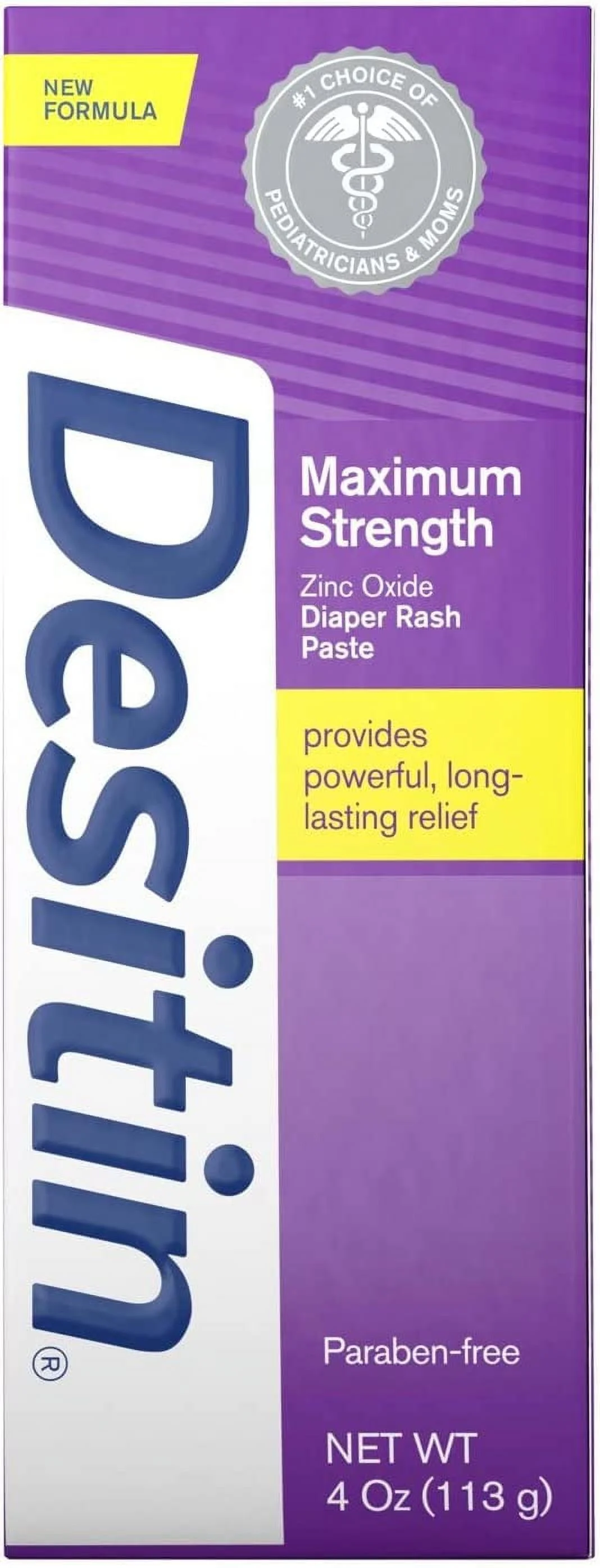 DESITIN Maximum Strength Diaper Rash Paste 4 oz (Pack of 4)