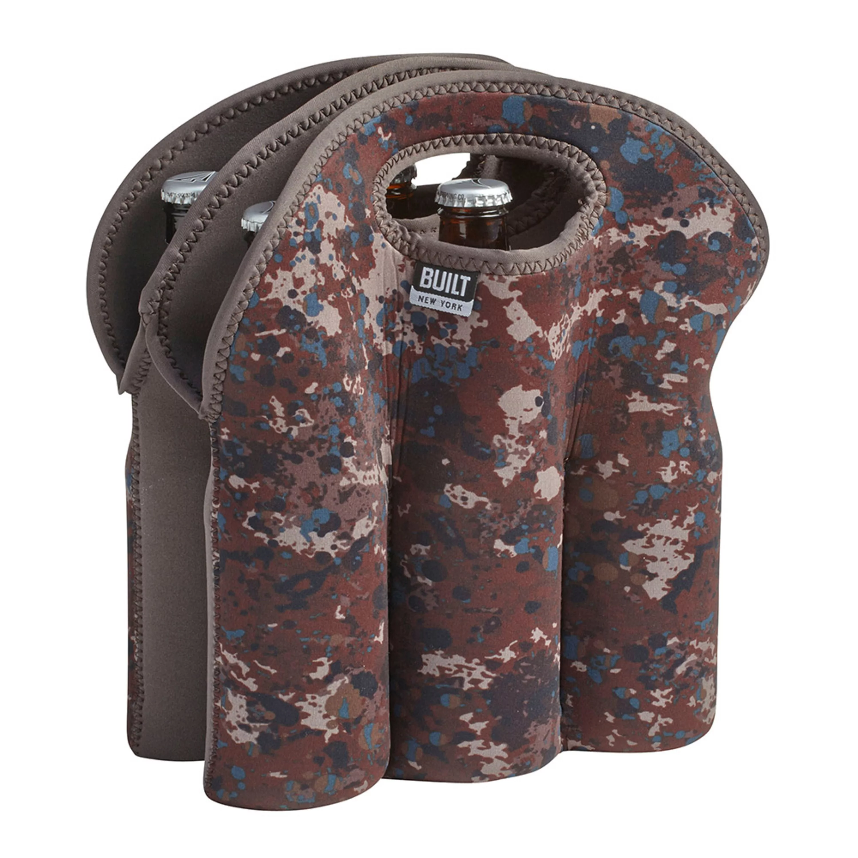 Built Tweed Camouflage Neoprene Six Pack Bottle Tote