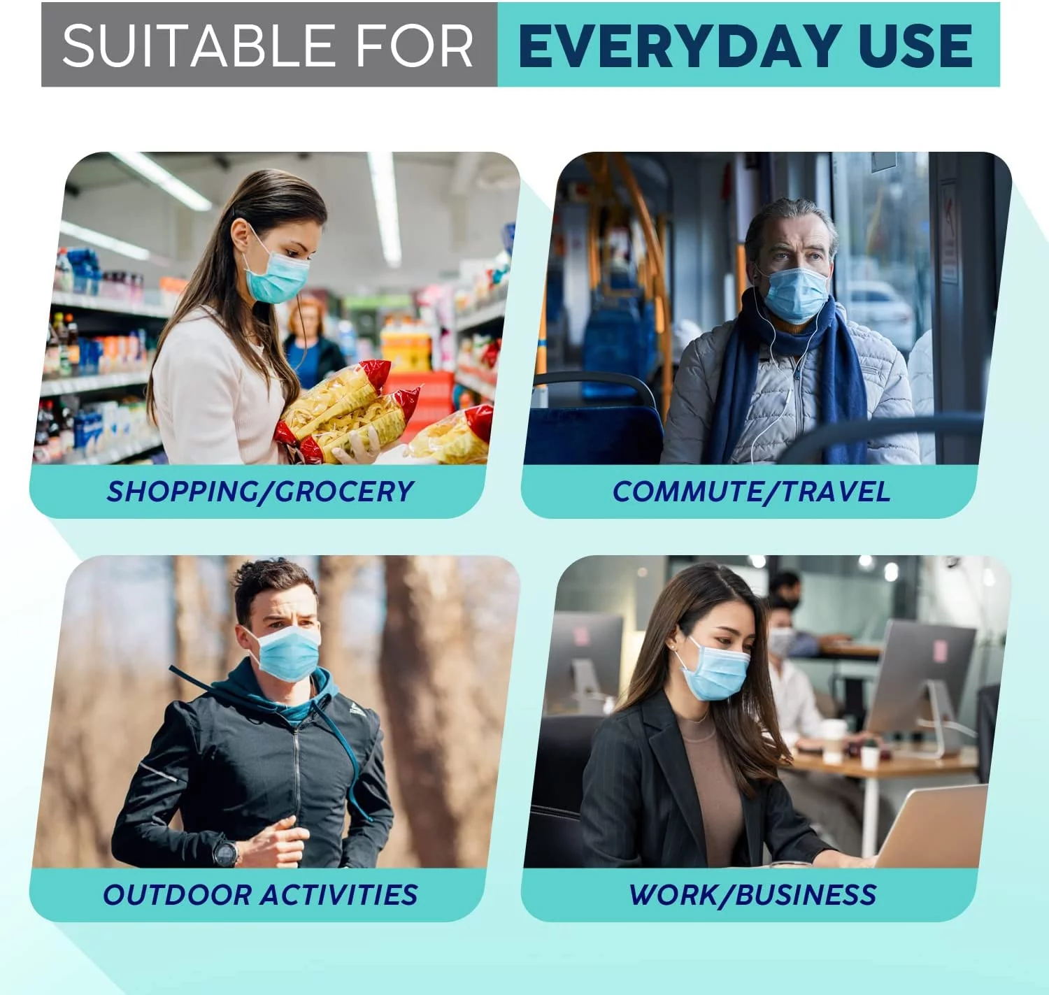 500pcs Disposable Face Masks Elastic Ear Loop Disposable Safety Mask(Non-Medical)