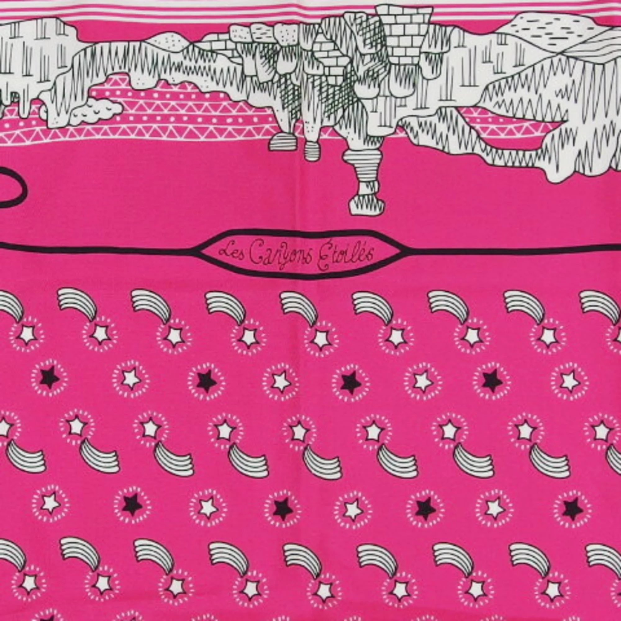 Pre-Owned Hermes Les Canyons Etoiles From the canyons to stars Carre 55 scarf (Good)