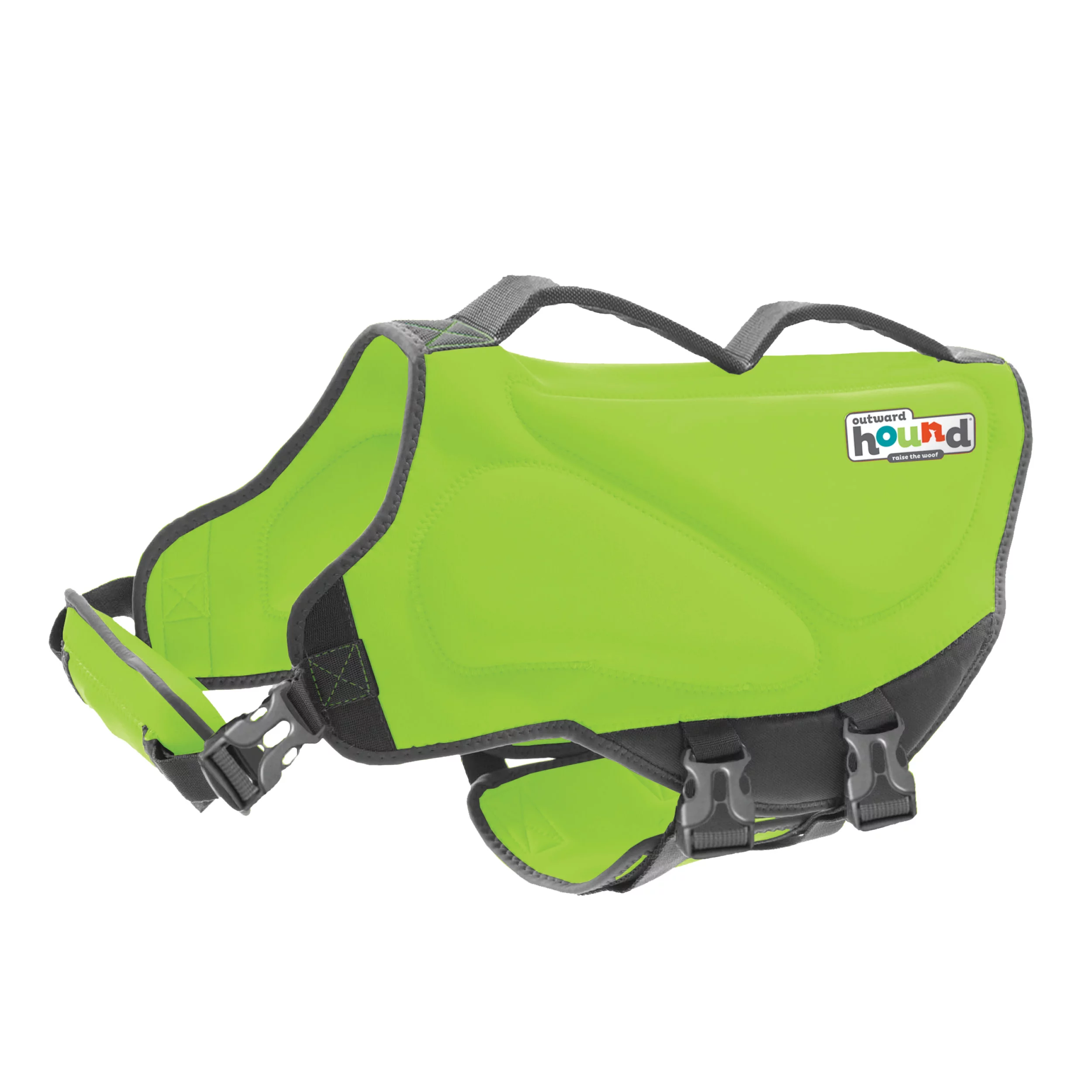 Outward Hound Dawson Swim Dog Life Jacket, Green, Large