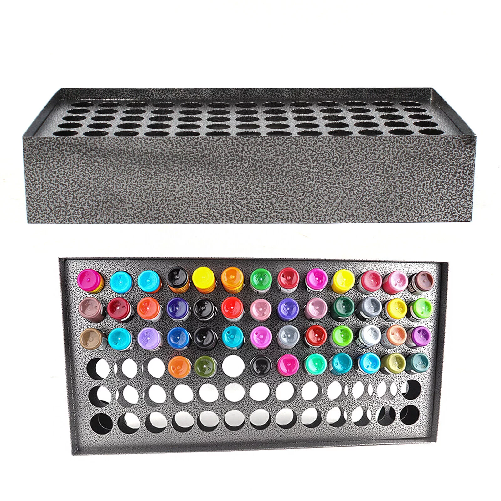 78 Holes Tattoo Ink Rack Organizer Display Holder Storage Stand Back Screw Hole Designs Hanging Space Saving Firm Durable Reasonable Layout