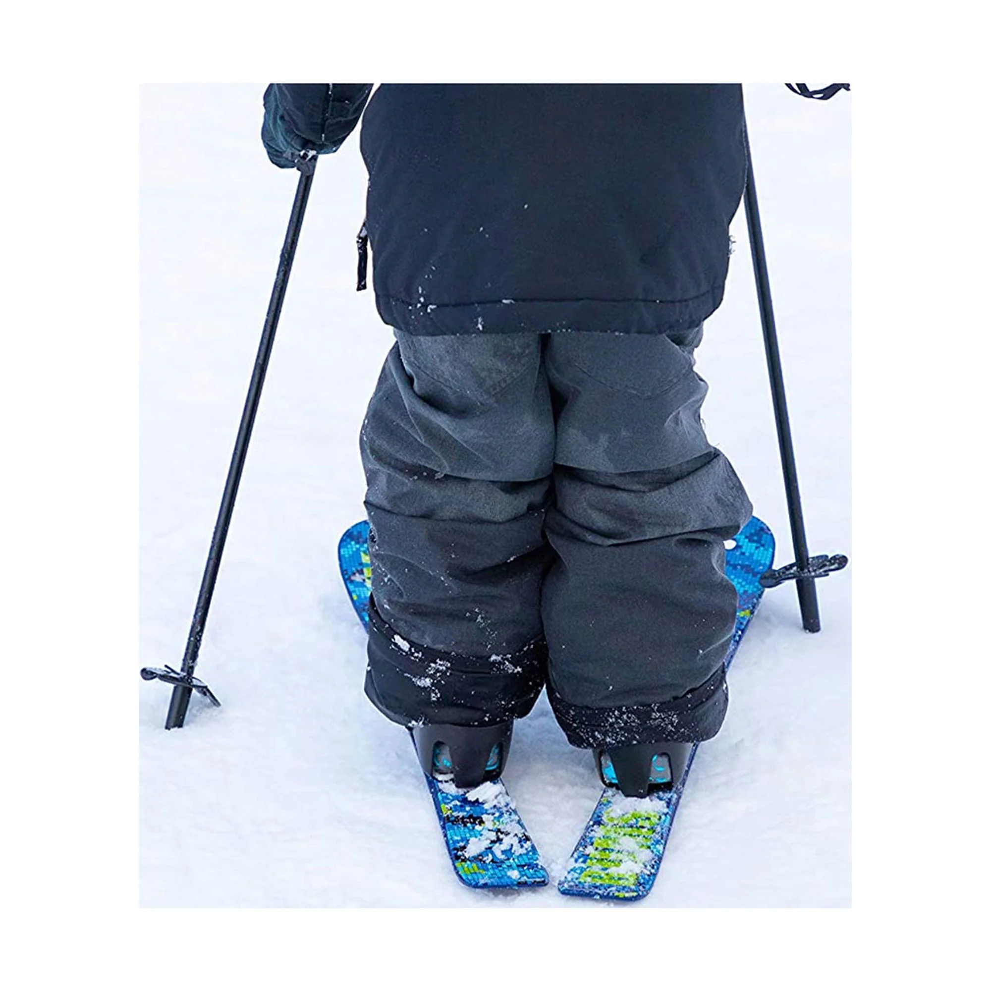 Lucky Bums Toddler Kids Beginner Plastic Snow Skis w/ Adjustable Bindings, Green