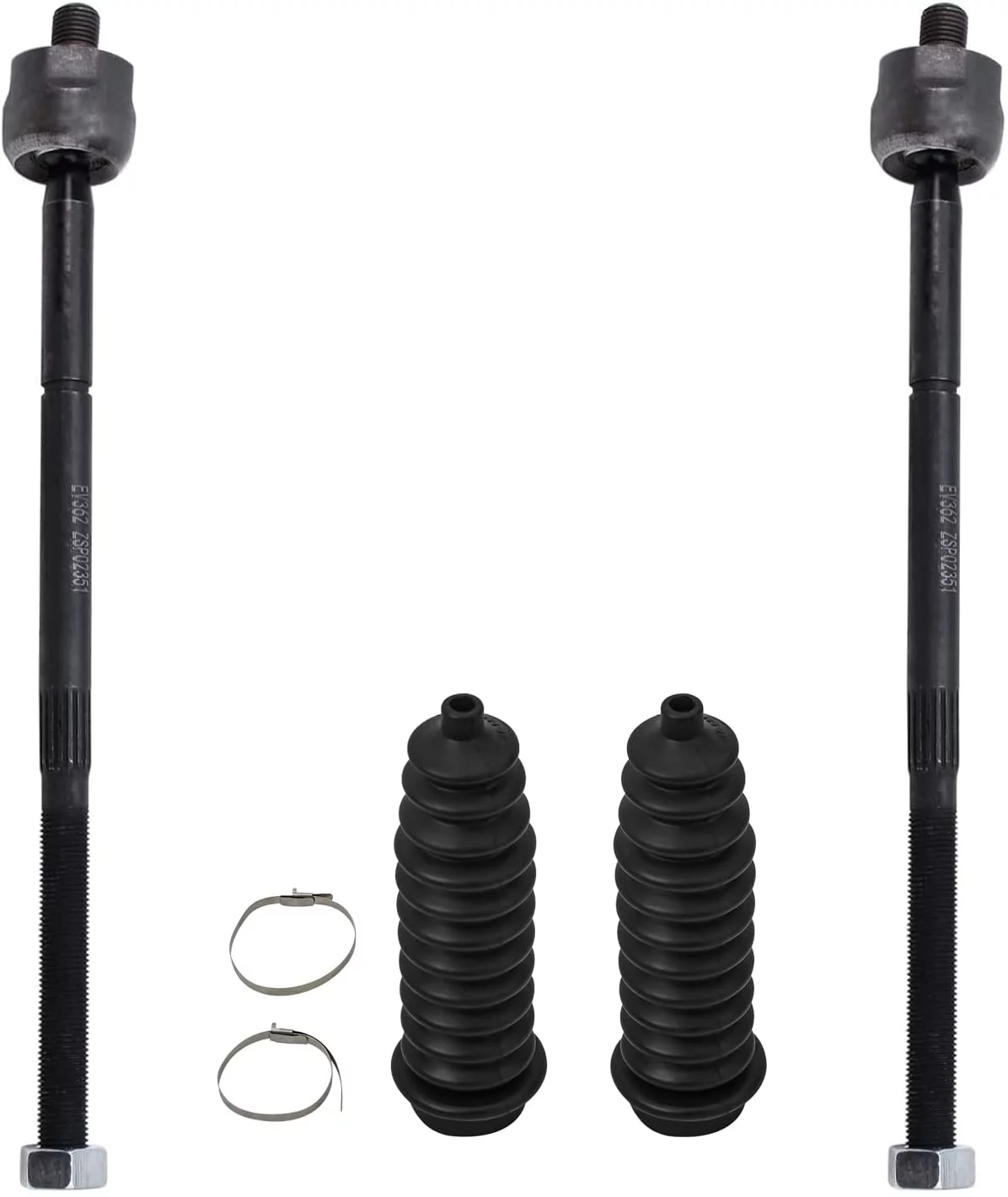 Detroit Axle - Front Inner Tie Rod Ends + Rack and Pinion Tie Rod Boots Replacement for Town & Country Grand Voyager Dodge Grand Caravan Fits select: 1998-1999 DODGE GRAND CARAVAN SE/SPORT