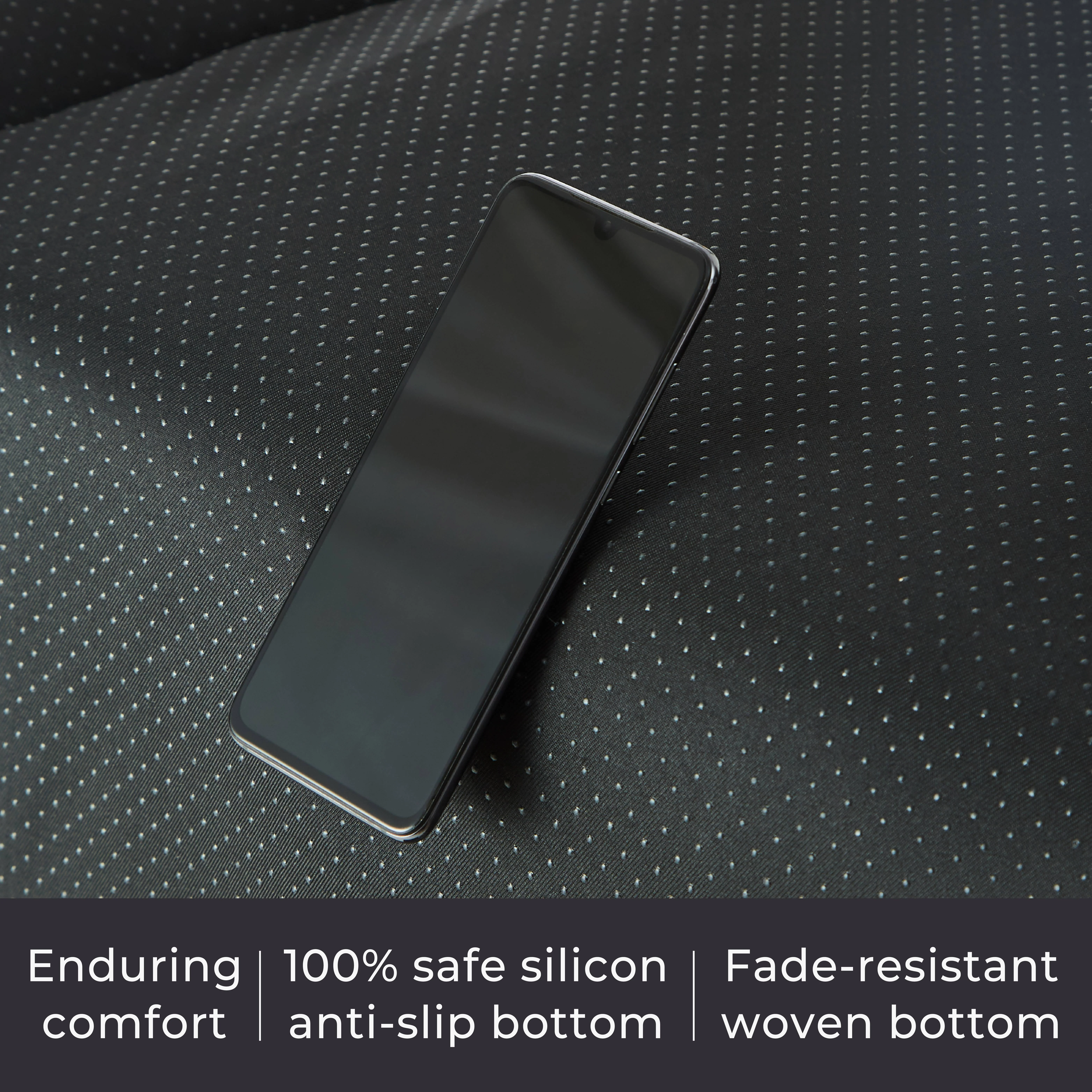 allisandro Waterproof Dog Crate Mat Dog Sleeping Kennel Pad, Non-Glue Filling and Non-Slip Silicone Bottom, Gray, 42 x 28 Inches