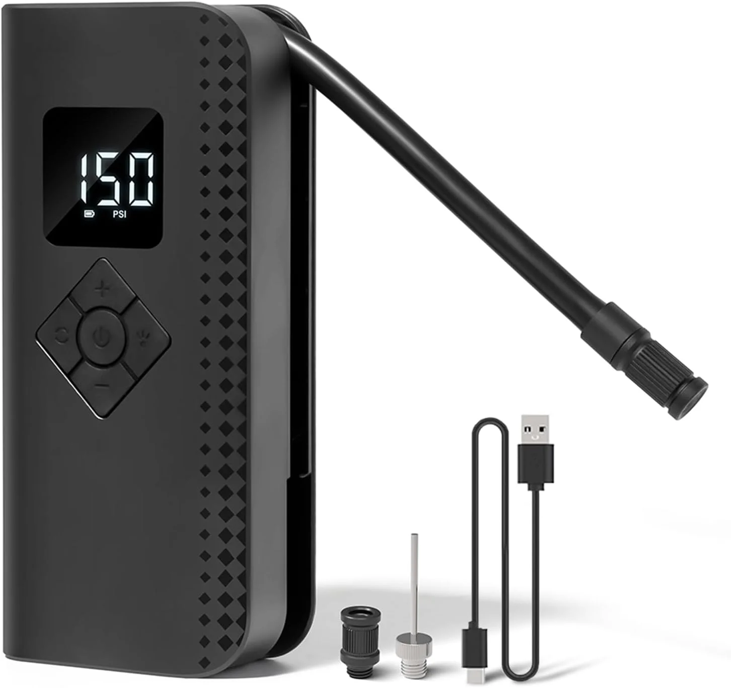 Himiway Tire Inflator Portable Air Compressor, 150PSI 4000mAh Cordless Air Pump with Accurate Pressure LCD Display LED Light, Mini Tire Pump for Car, Bike, Motorcycles, Ball, Swim Rings