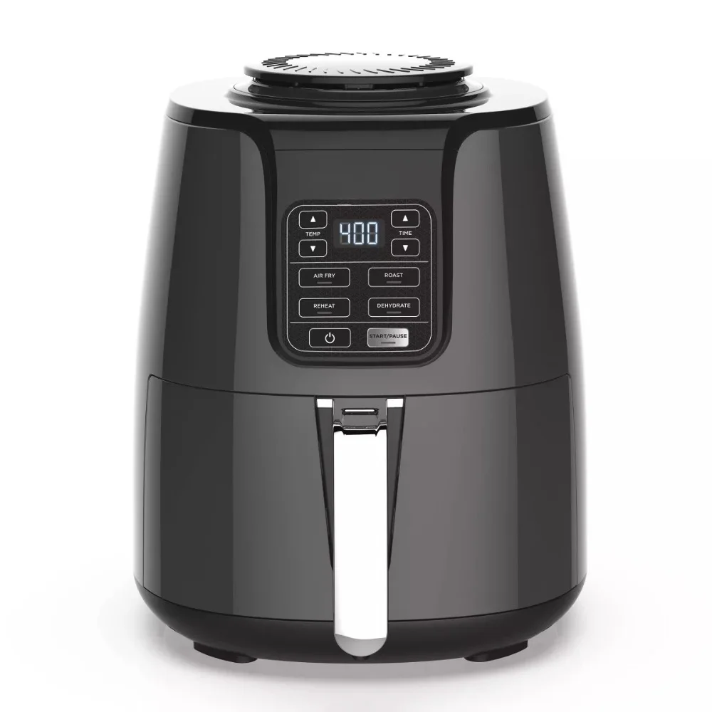 AF101 4qt Air Fryer Easy-to-clean Basket and Crisper Plate Black
