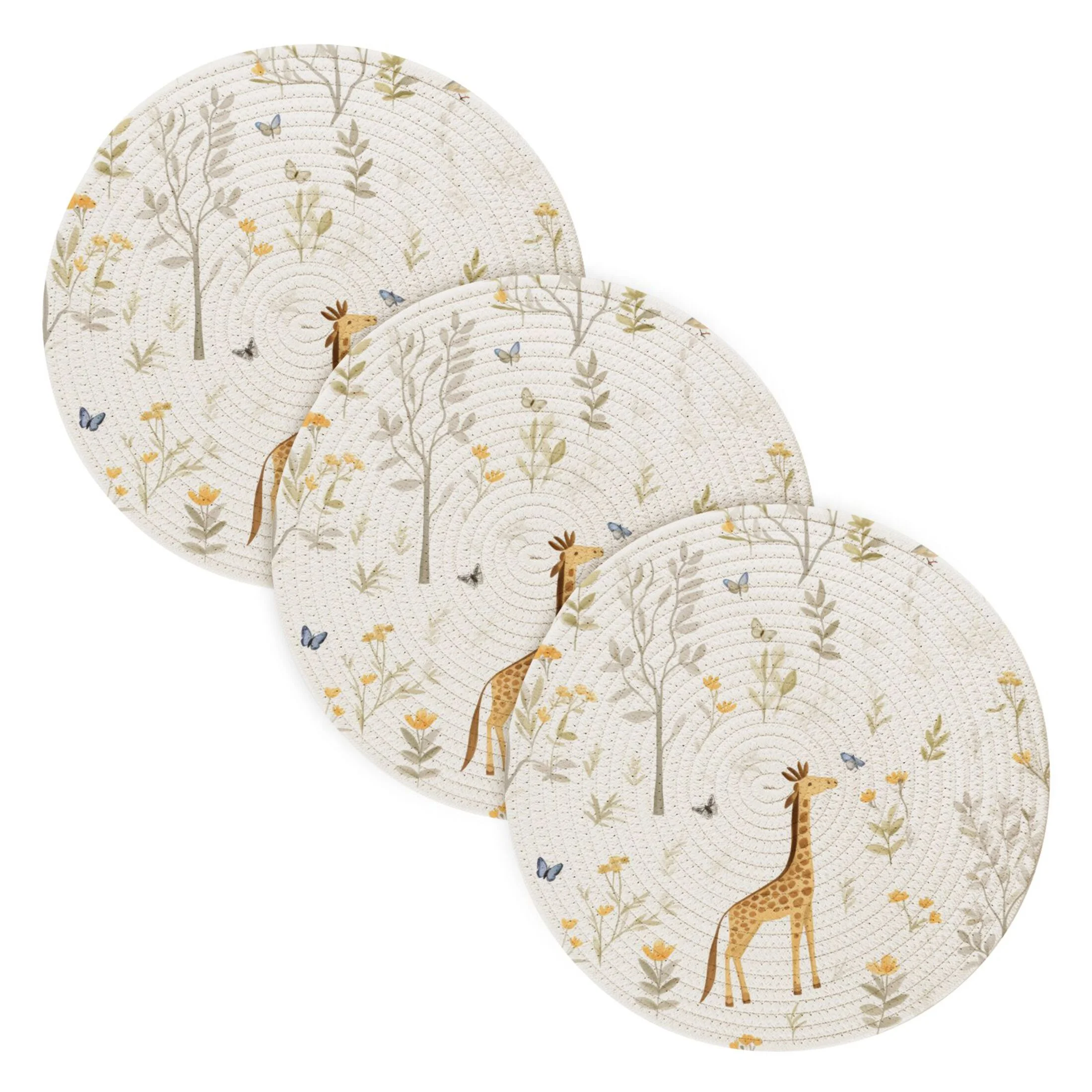 Giraffe in Trees 3 PCs Pot Holders Trivets Kitchen 15