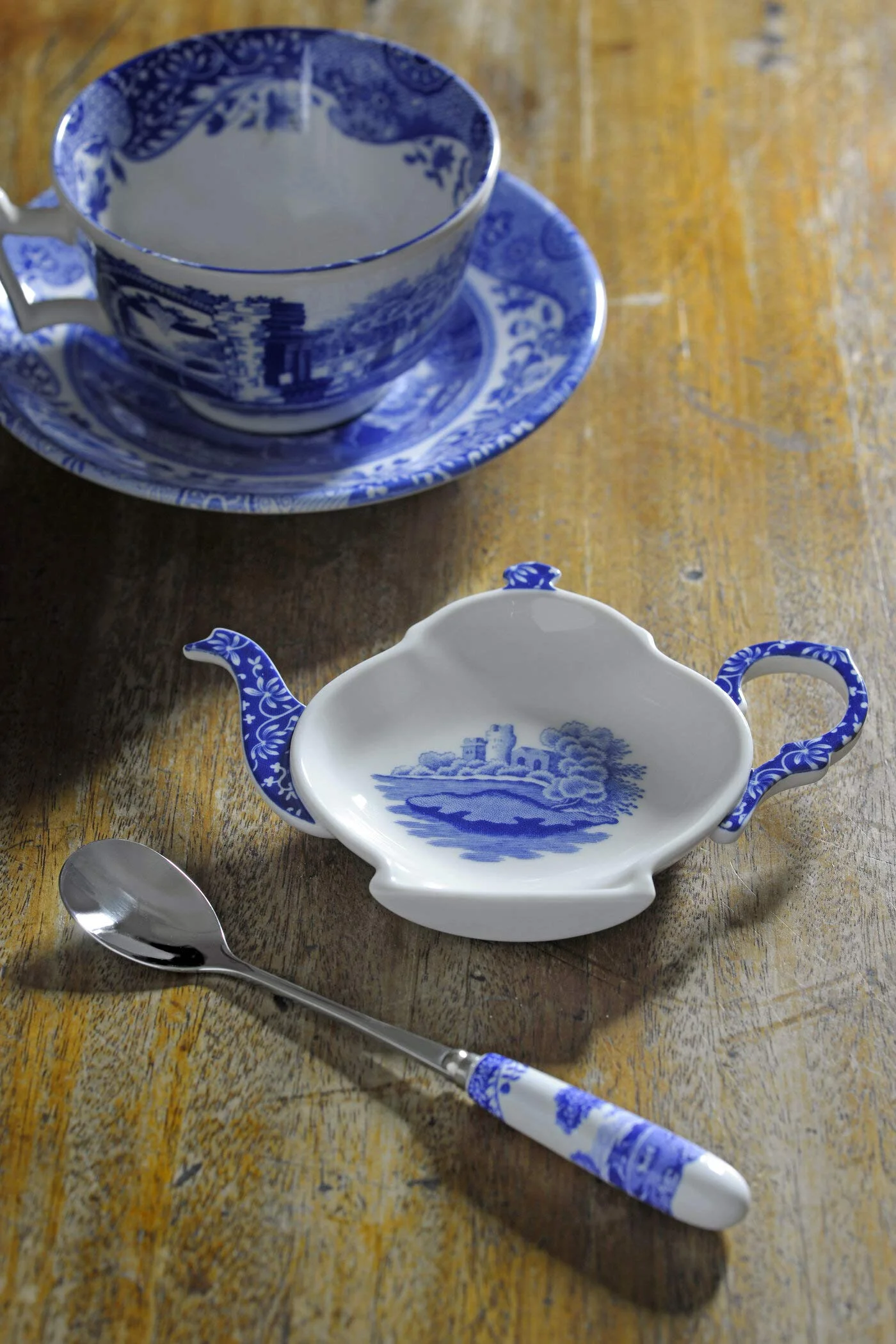 Spode Blue Italian Collection 6 in Teaspoons, Set of 6, Made of Stainless Steel
