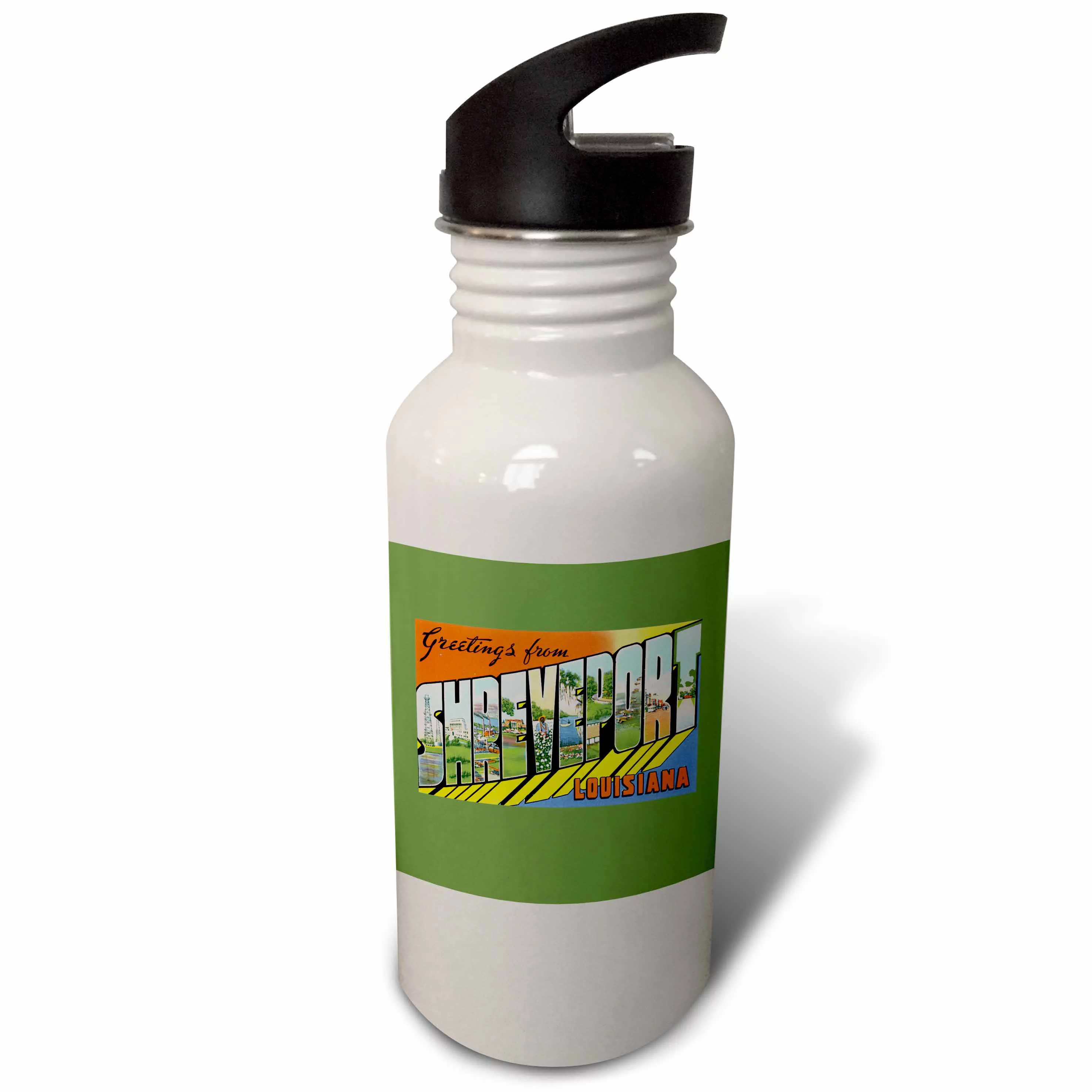 Greetings from Shreveport Louisiana Scenic Postcard Reproduction 21 oz Sports Water Bottle wb-170072-1