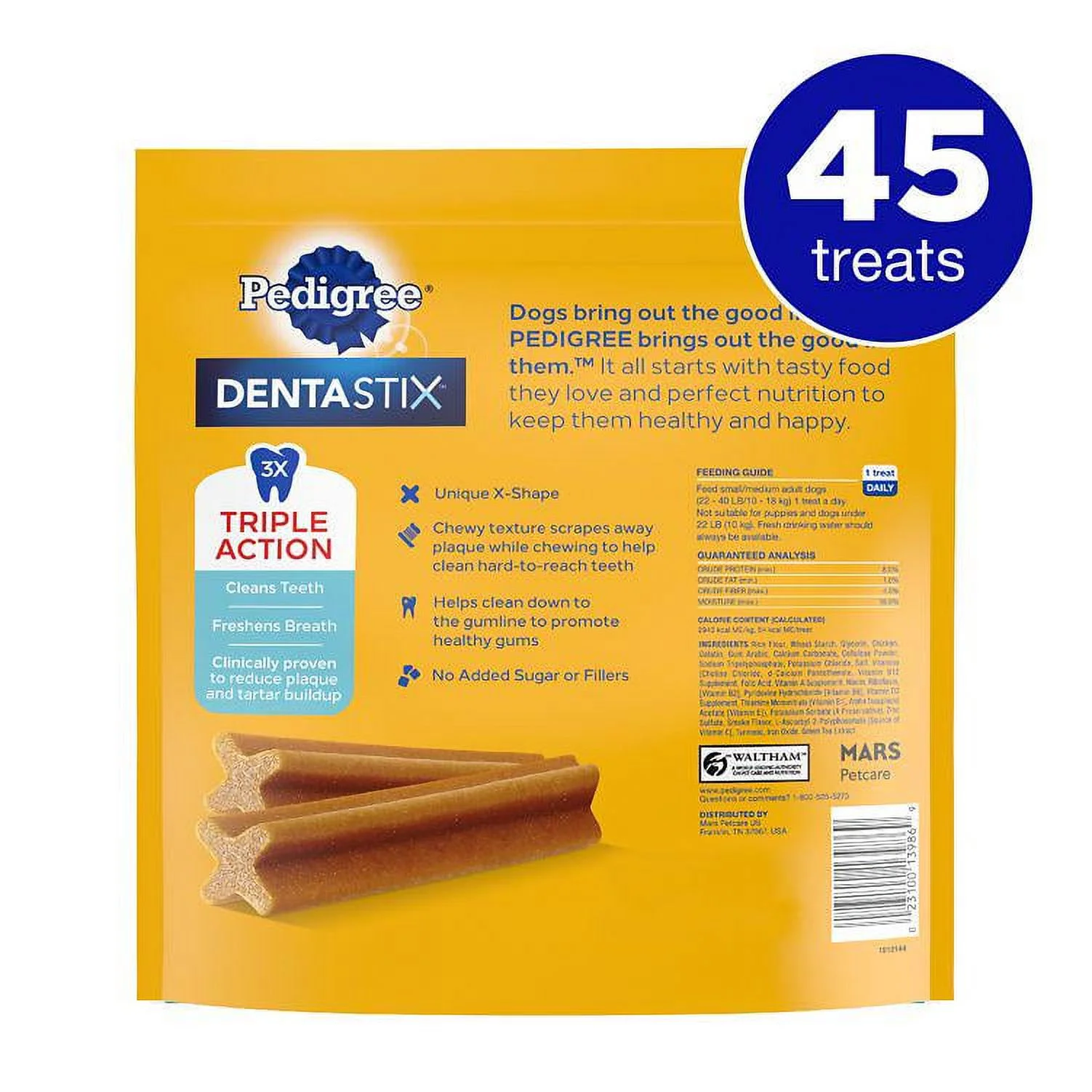 DENTASTIX Chicken Flavor Dental Care Dog Treats for Small/Medium Dogs, 45 ct.