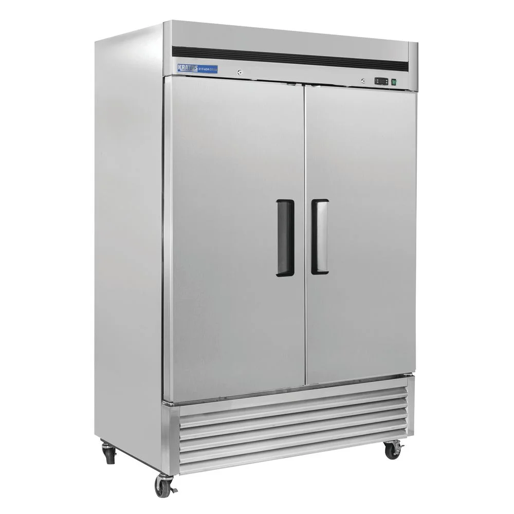 Kratos Reach-In Freezer, Stainless Steel, 2-Door - 54 1/10