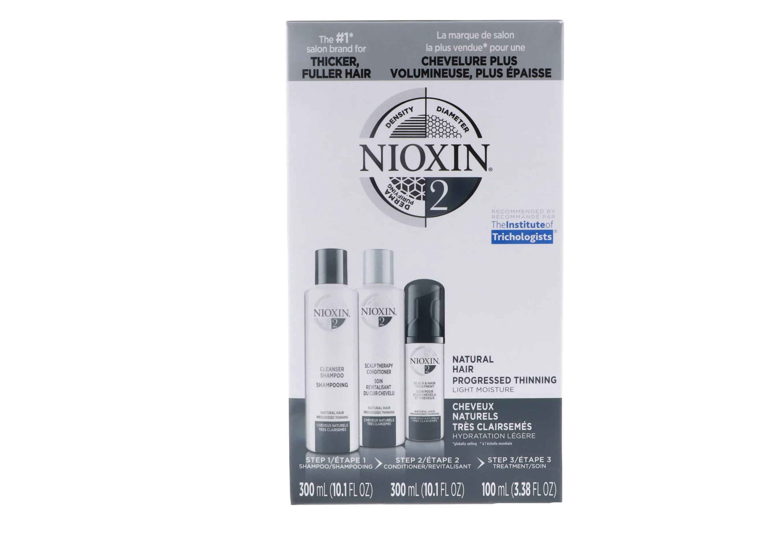 Nioxin System 2 Trio: Cleanser Shampoo 10.1 oz , Scalp Therapy Conditioner 10.1 oz , Scalp & Hair Treatment 3.38 oz