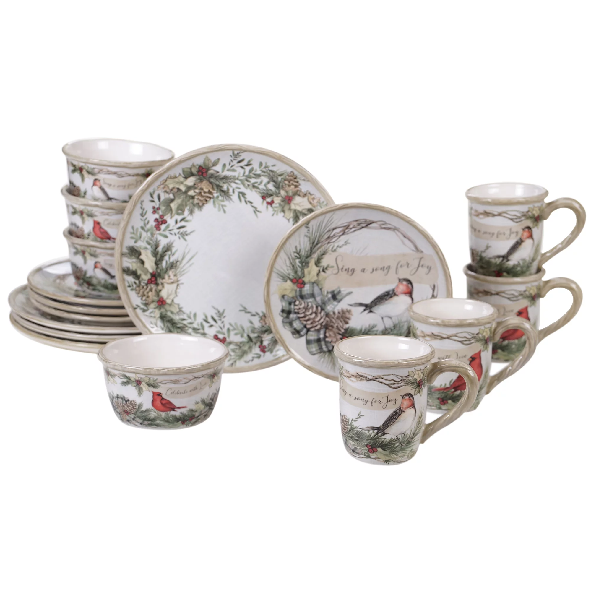 Holly and Ivy 16pc Dinnerware Set