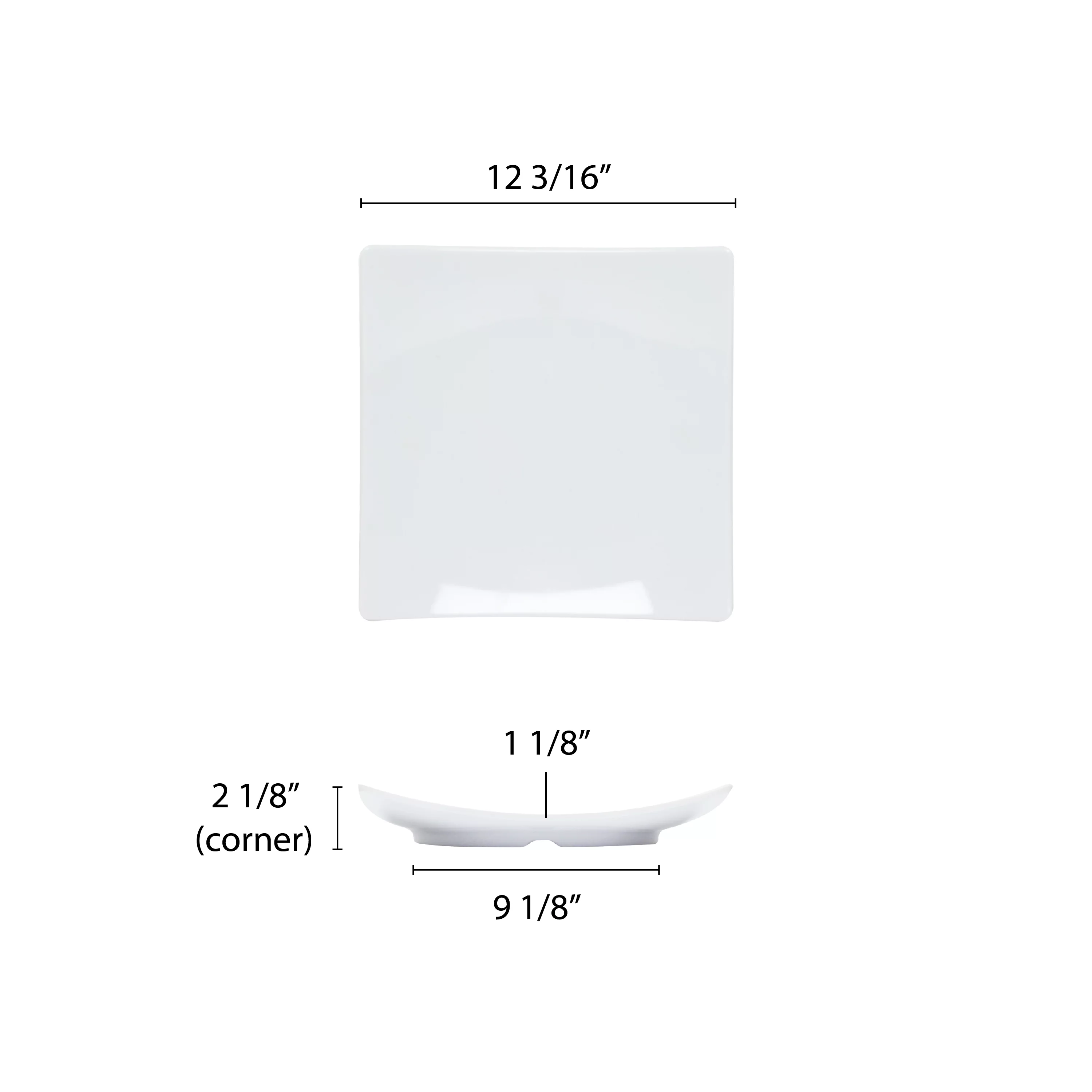 Excellante Classic White Extra Heavy Weight Melamine Dinnerware Collection 12 3/8