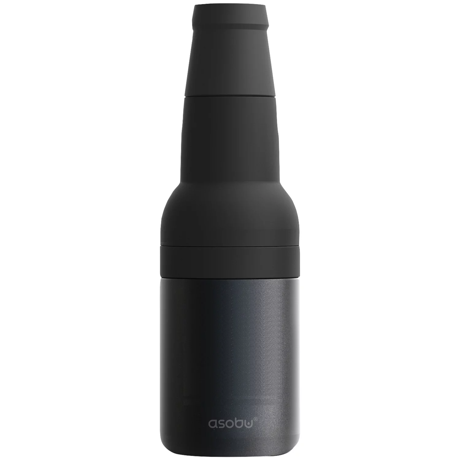 ASOBU Frosty Beer 2 Go Chiller (Black/Silver), 2 Pack