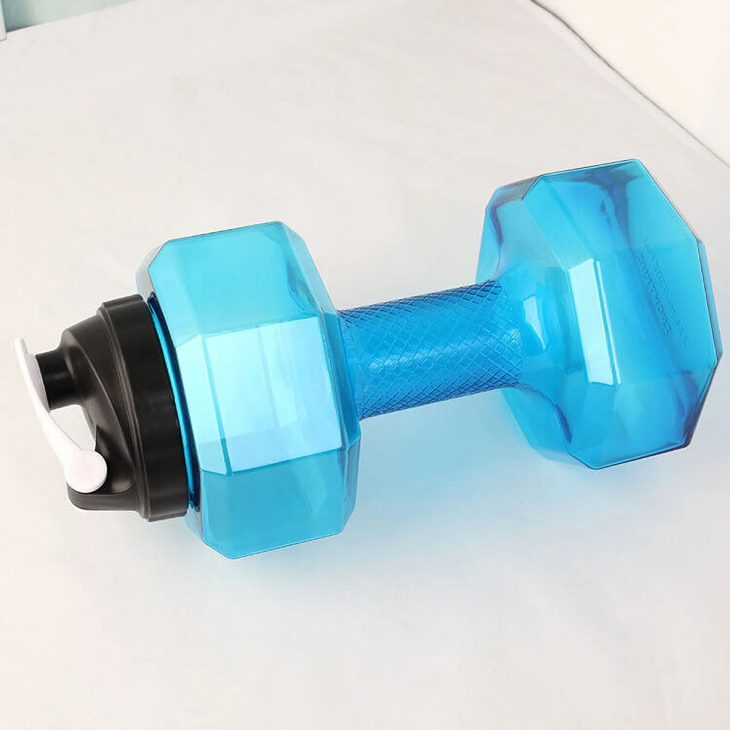 75 Oz (2.2 L) Dumbbell Shaped Water Bottle | BPA Free | Flip Top Leak Proof lid