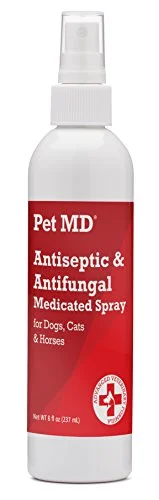 Pet MD Topical Spray for Dogs, Cats, and Horses with Essential Fatty Acids, Aloe and Vitamin E - 8 oz