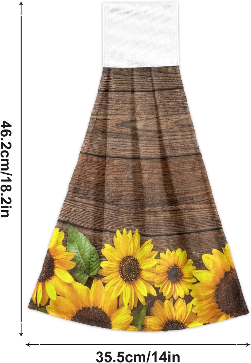 SKYSONIC Hanging Kitchen Towel 12 x 17 Inch Sunflower Board -d Towel Set 2 Pieces of Dry Towels