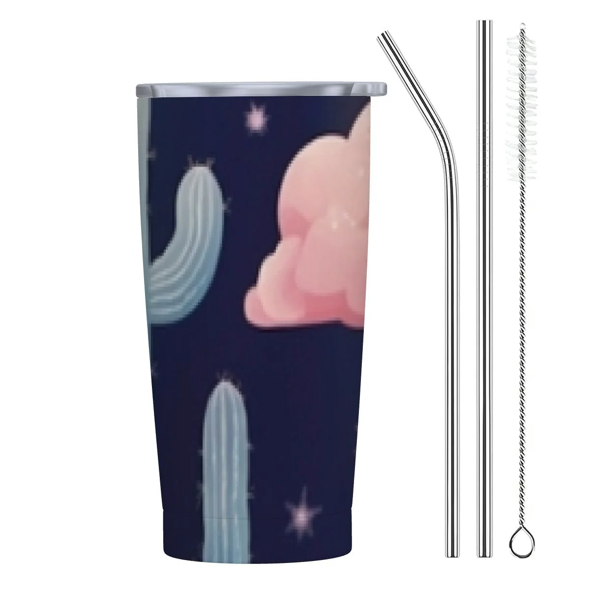 GOSMITH  Succulent Cactus Insulated Water Bottle, Stainless Steel Vacuum Double Walled Flask with Wide Mouth, Keeps Hot & Cold