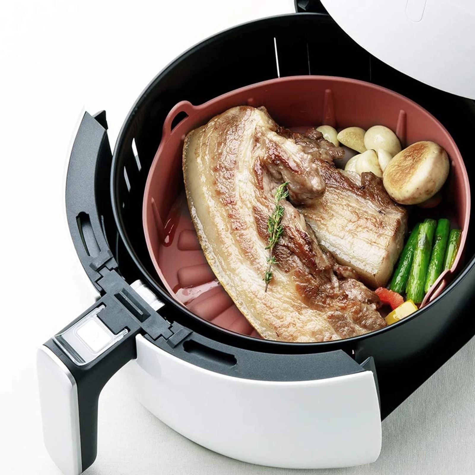 FeiraDeVaidade Air fryer Silicone Pot, Replace Parchment Paper Lining, Use Air Ryer, Heat Insulation Baking Mat