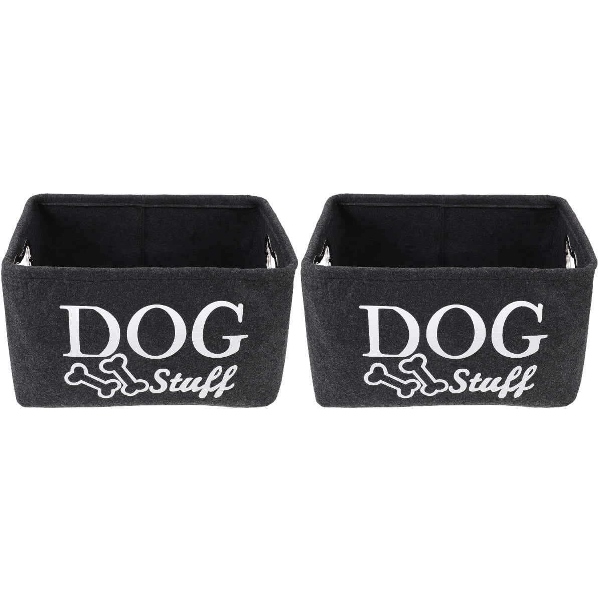 Etereauty Dog Pet Storage Box Container Toys Boxes Basket Storage Toys Small Dogs Handle Food Collapsible Bin Holder