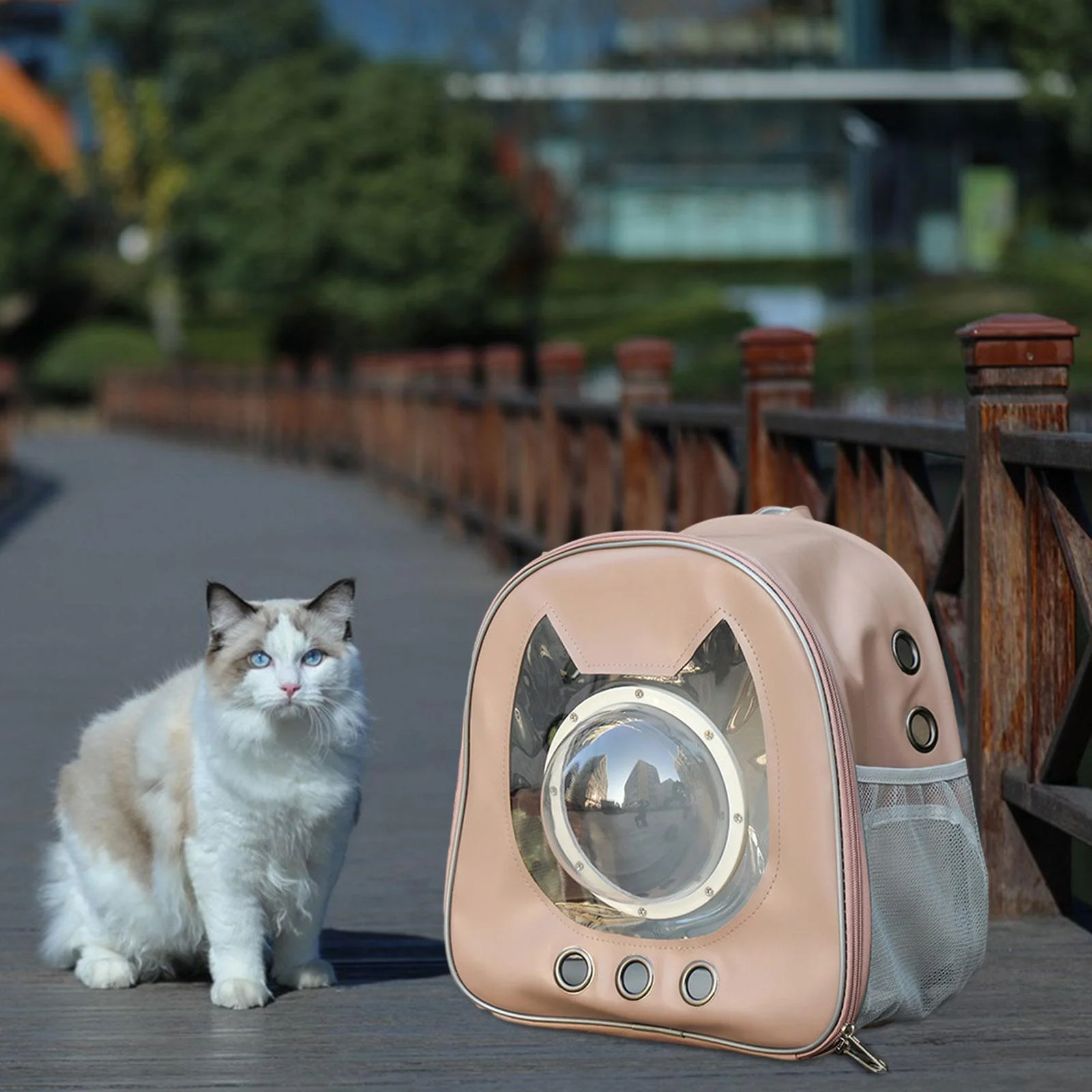 FITYLE Carrier Backpack Pet Carrier Backpack Cat Tote Bag Cat Backpack Pet Travel Bag for Living Room Car Outdoor Accessories Rabbit Brown