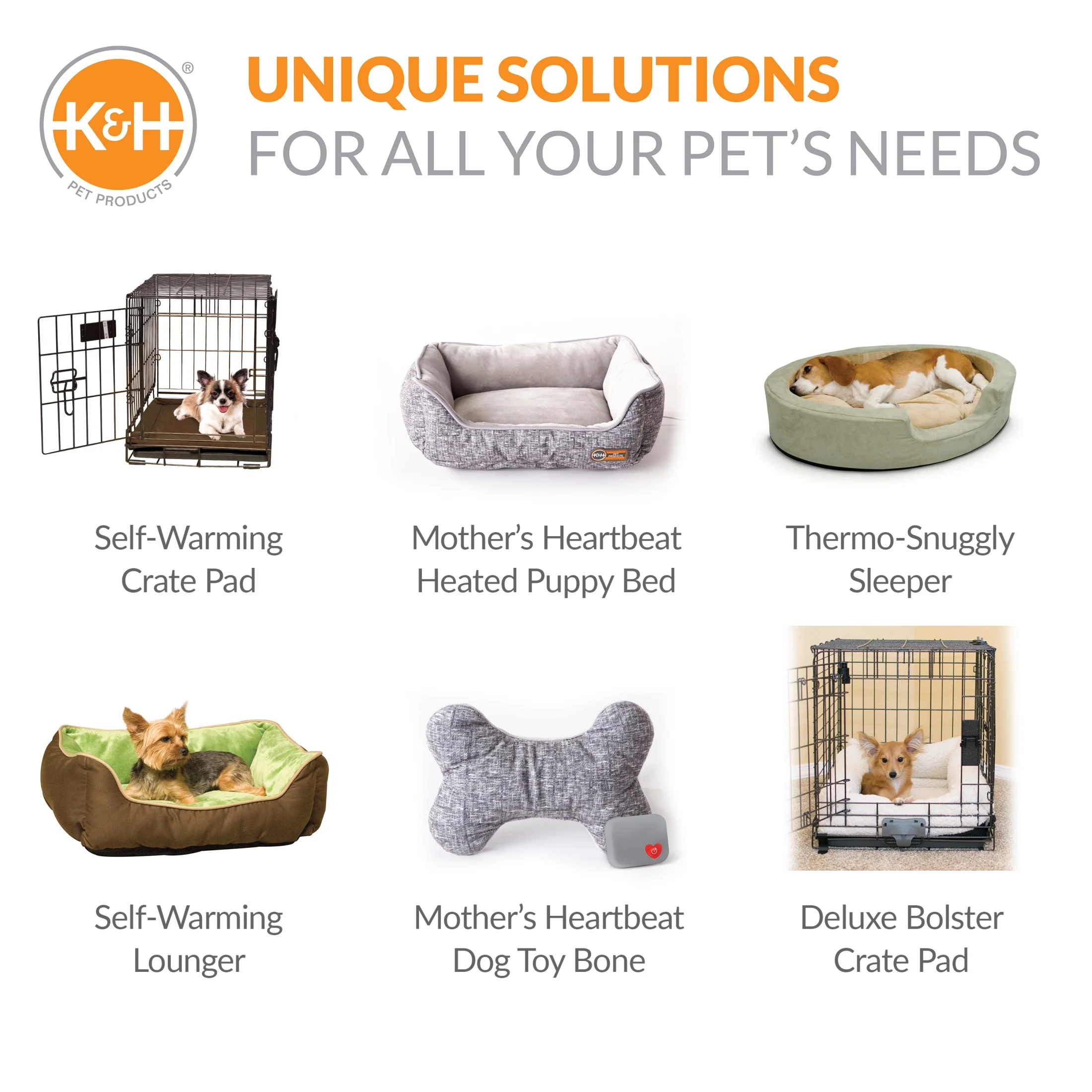 K&H Pet Products Mother’s Heartbeat Puppy Crate Pad Gray Fleece Medium/large breed beat 21 X 31 Inches