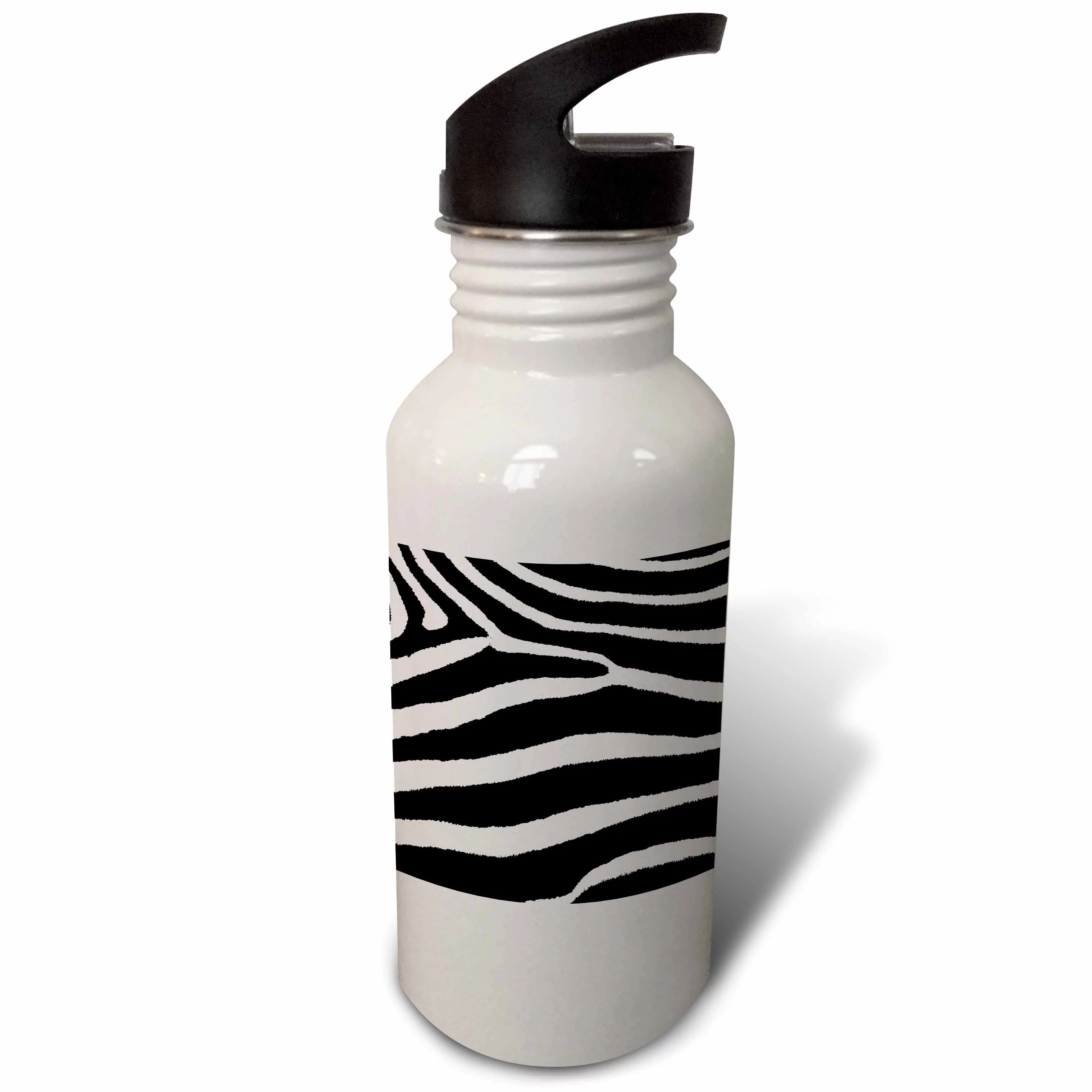 Black and White Zebra Print 21 oz Sports Water Bottle wb-44184-1