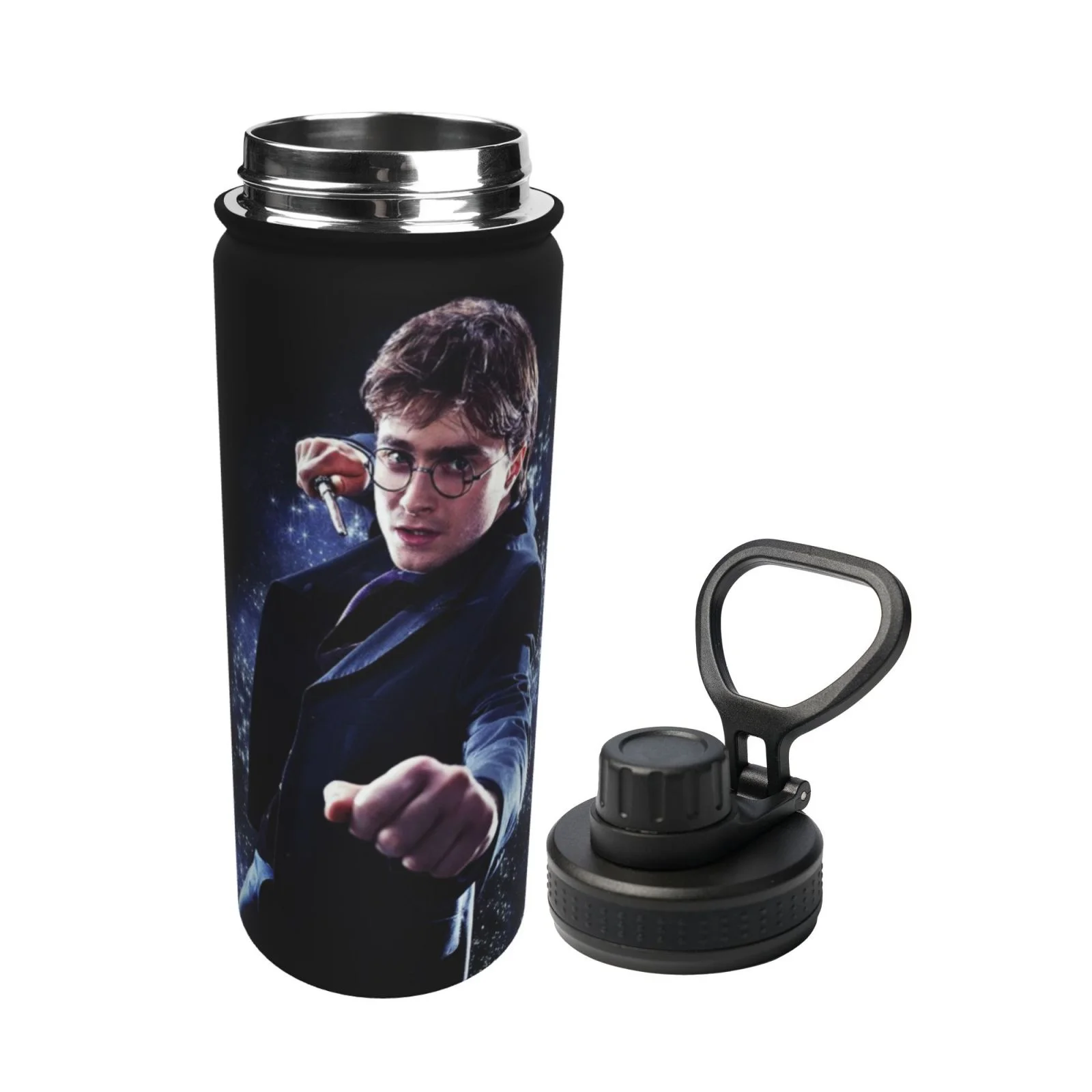 Harry Potter Role Sports Insulated Water Bottles Kettle Stainless Steel Portable Cup18OZ For Travel Gym School