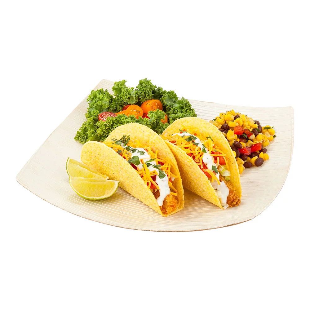 Midori Square Natural Palm Leaf Extra Large Plate - Extra Large - 10 1/2