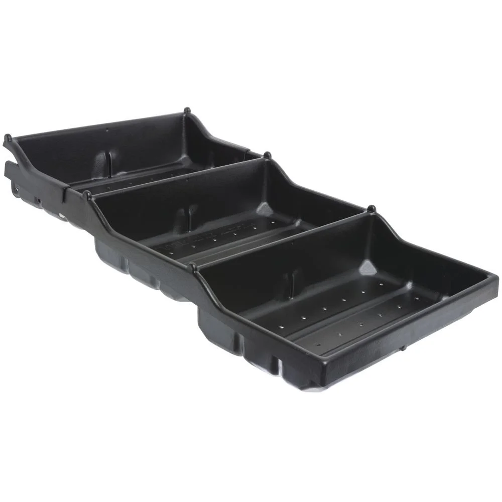 HUBERT Adjustable Produce Tray with 3 Compartments Black - 38