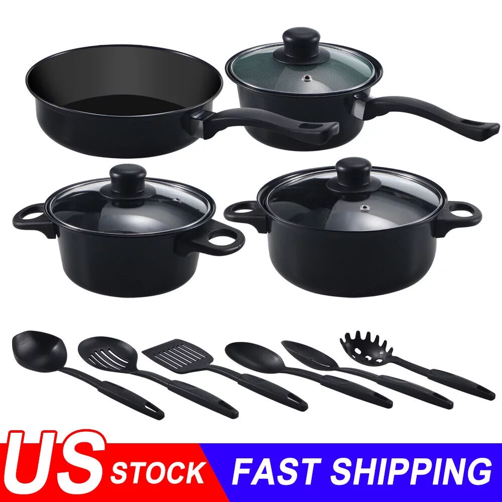 Paddsun 13 Piece Cookware Set Nonstick Pots Pans Home Kitchen Cooking Non Stick