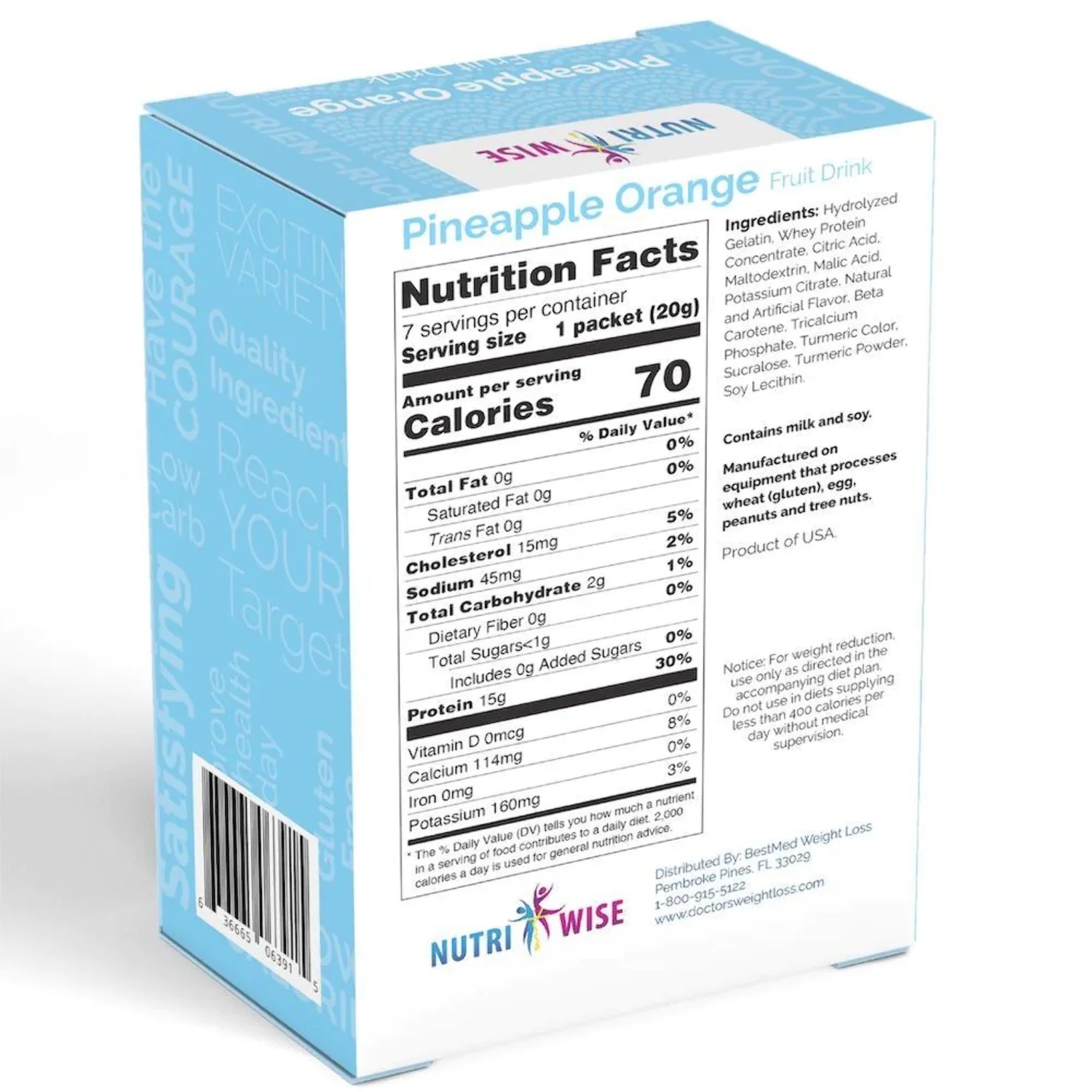 BariatricPal Fruit 15g Protein Drinks - Pineapple Orange Size: One Pack